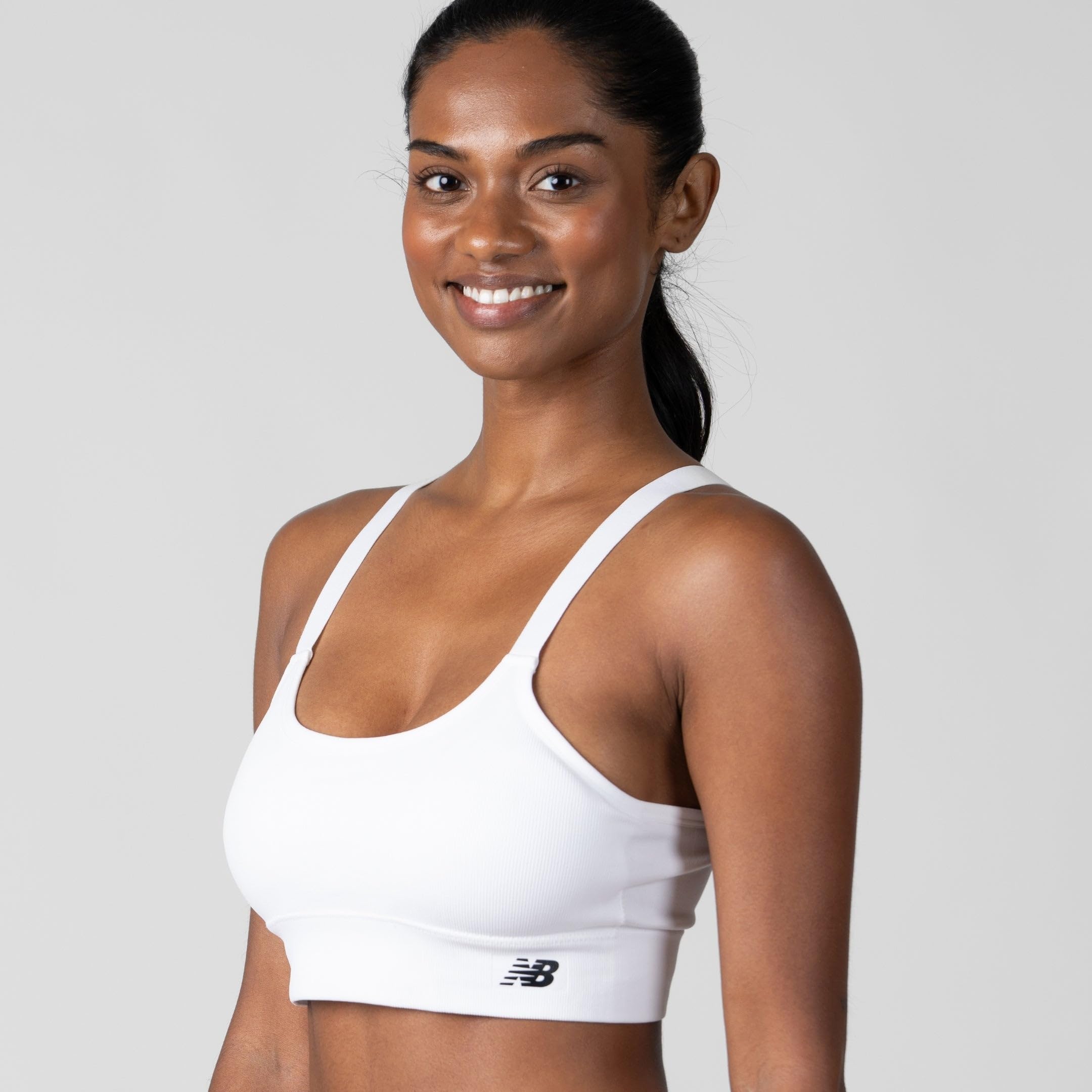 New Balance Women’s Seamless Strappy Sports Bra 3 Pack – Wirefree Athletic Bralette for Yoga, Training, and Comfort Wear