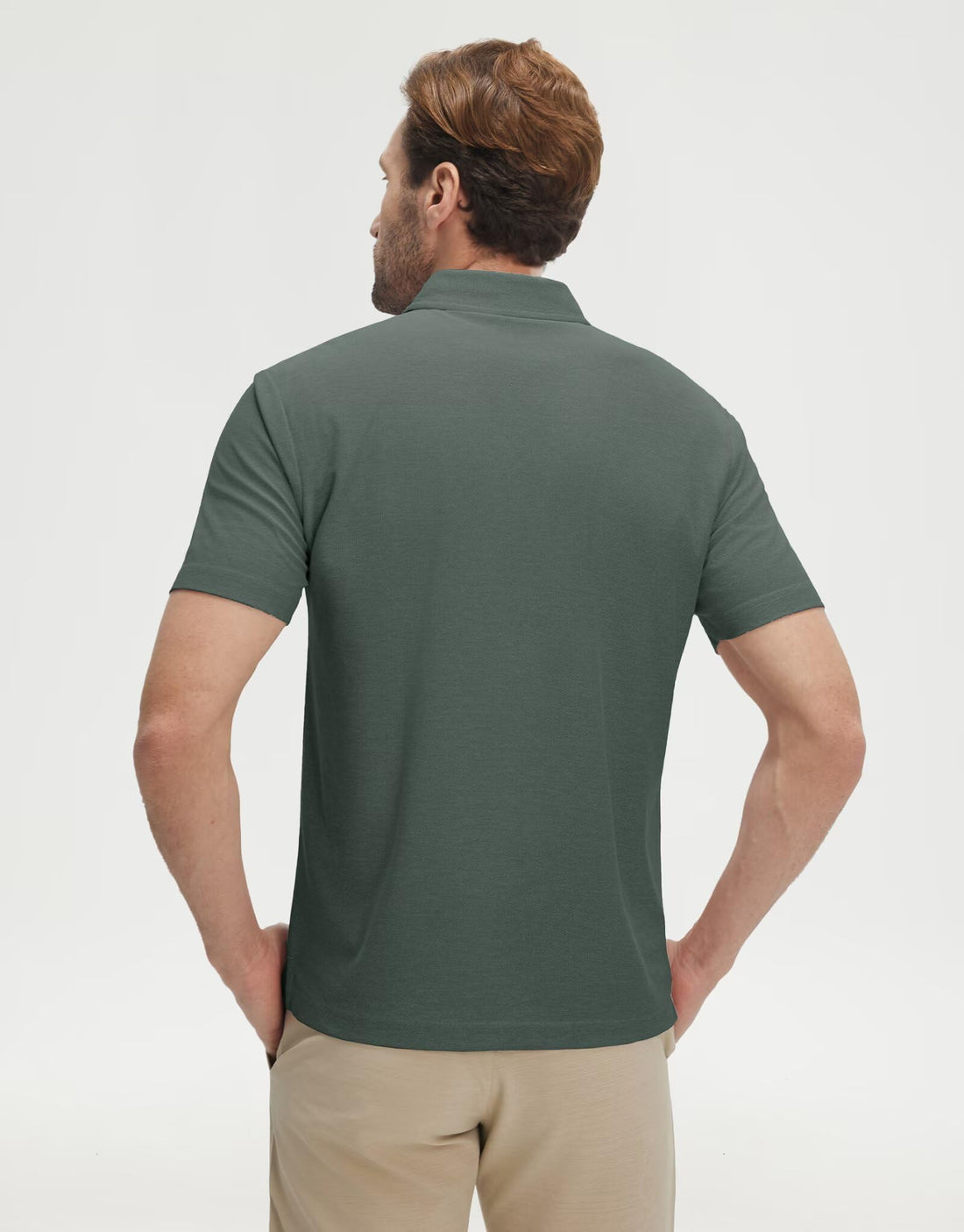 M MAELREG Golf Shirts for Men Heather Pocket Lightweight Moisture Wicking Cllared Stretch Mens Polo Shirts Short Sleeve