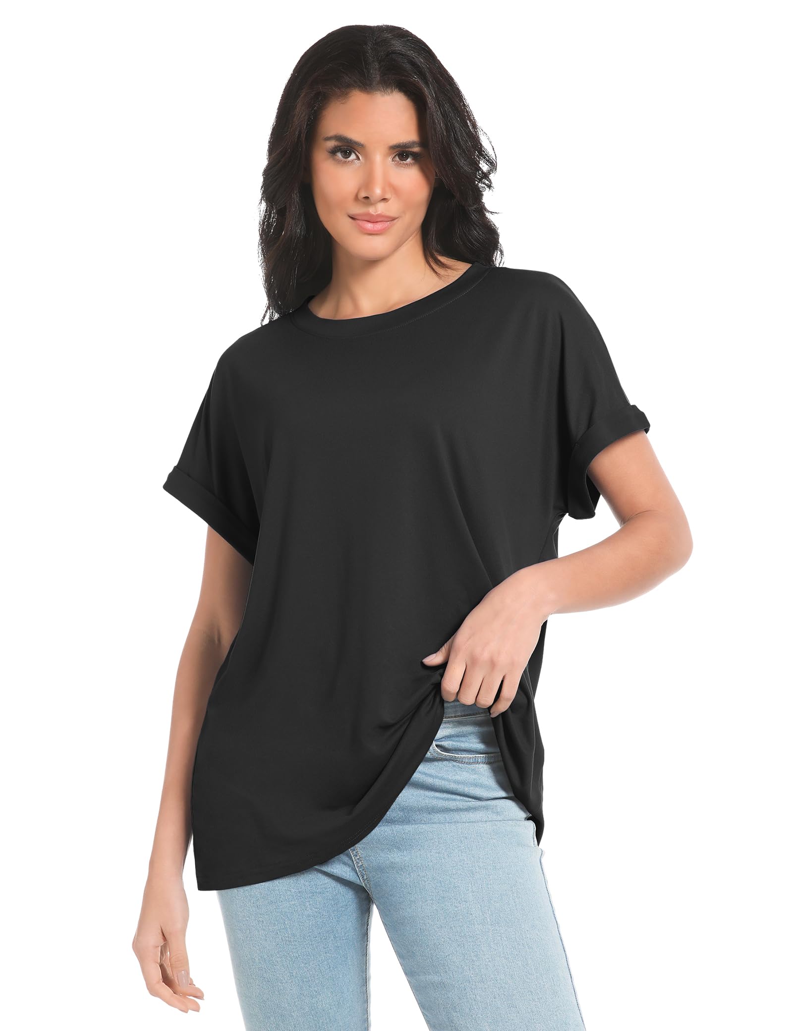 Siimcuzy 2/3/4 Pack Oversized Tshirts for Women Short Sleeves Workout Tops | Loose Fit, Crew Neck, Baggy, Summer, Casual, Gym, Plus Size, Plain, Tops, Fashion, Clothes, 2026