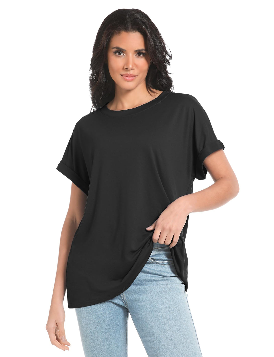 Siimcuzy 2/3/4 Pack Oversized Tshirts for Women Short Sleeves Workout Tops | Loose Fit, Crew Neck, Baggy, Summer, Casual, Gym, Plus Size, Plain, Tops, Fashion, Clothes, 2026