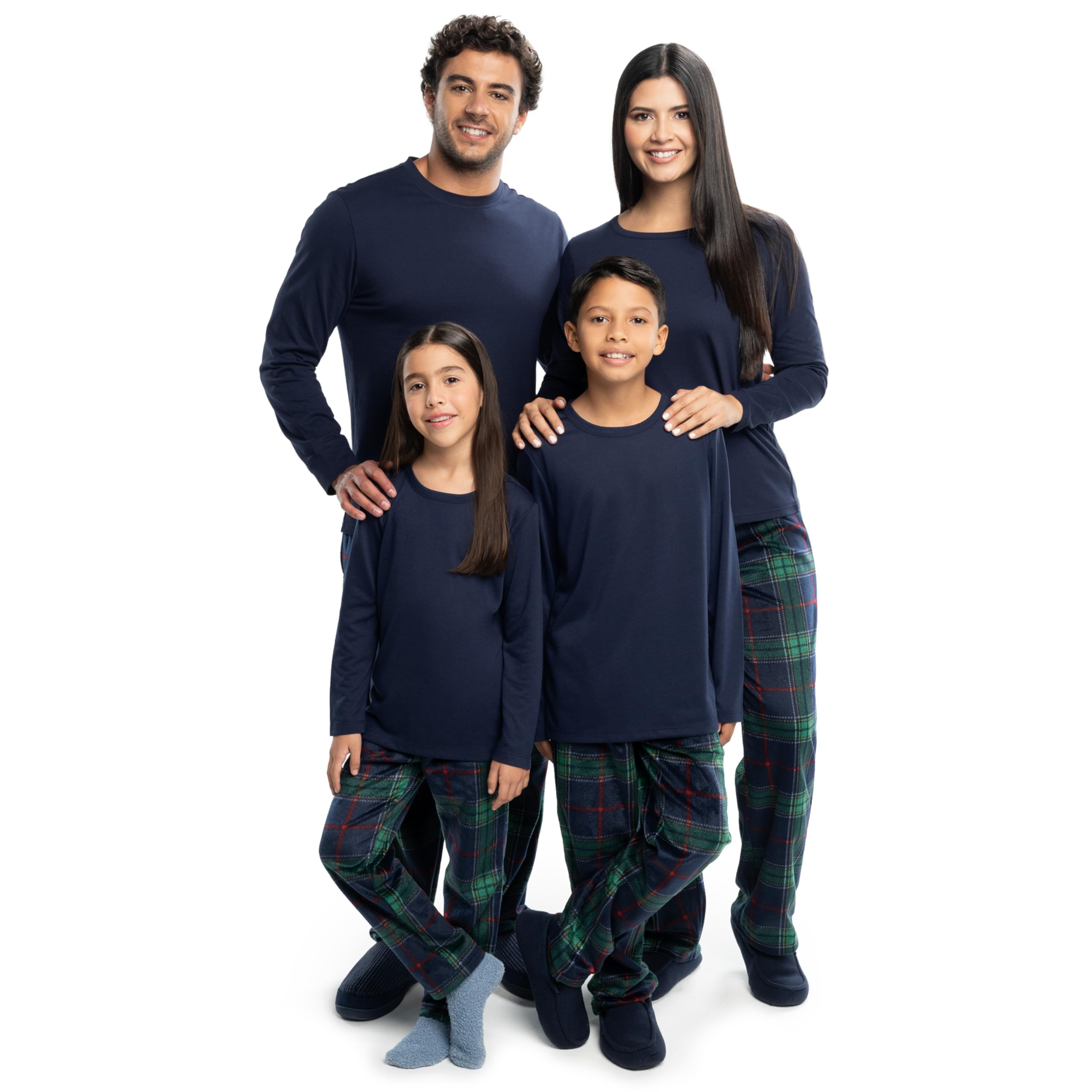 Fruit of the Loom Men Matching Holiday Family Sleep Pajama Set for Women, Men, and Kids
