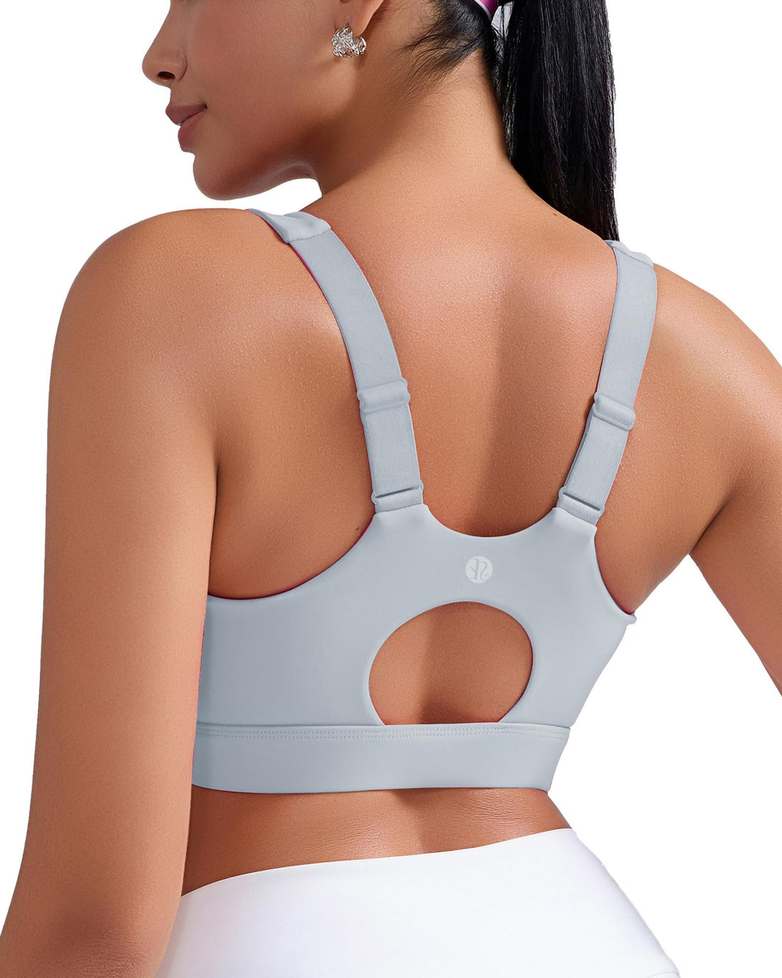 RUNNING GIRL High Impact Sports Bras for Women,Racerback Running Bra Workout Crop Tank Tops Longline Sports Bra Push up