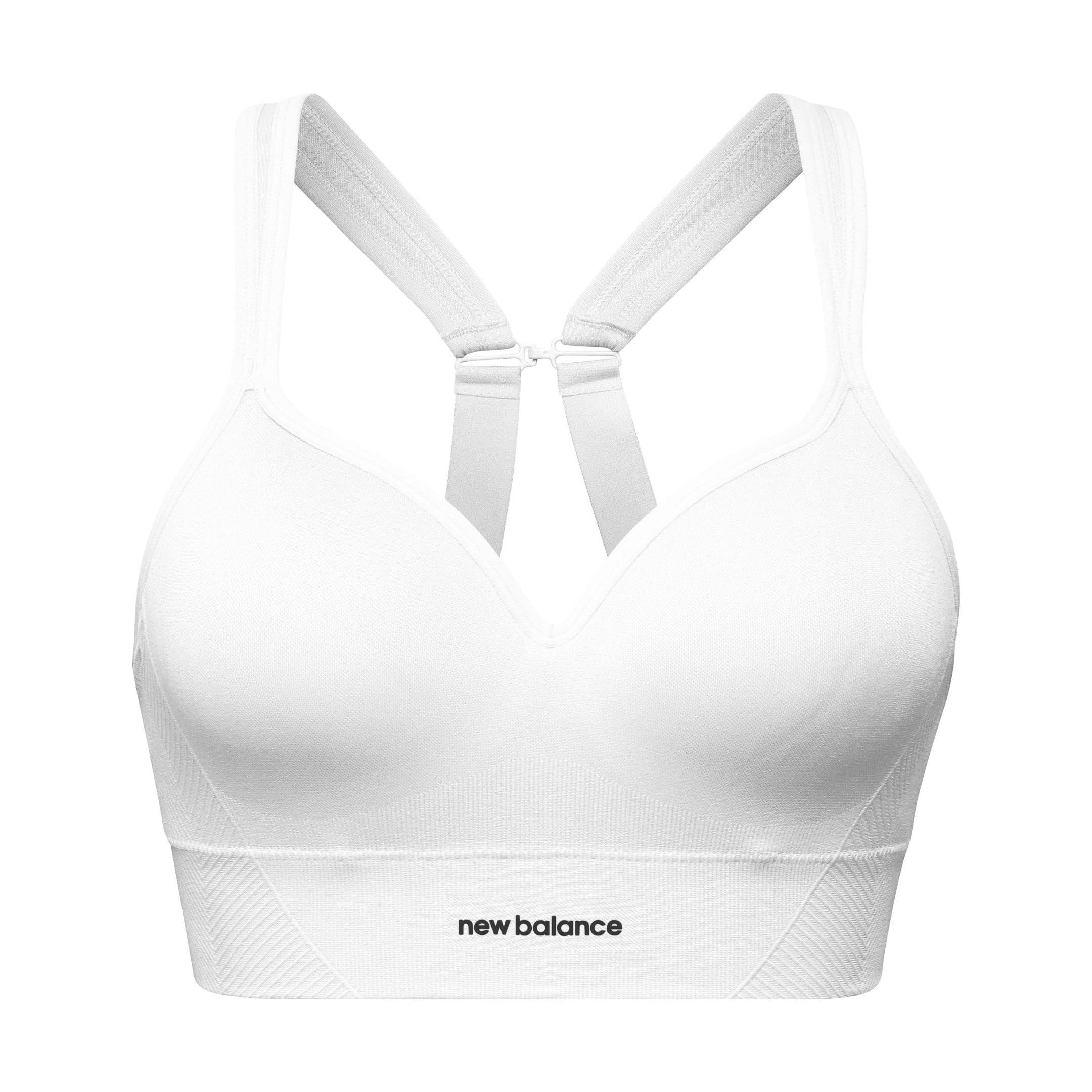 New Balance Women's Sports Bra with Molded Cups, High Impact Athletic Workout Set, Crisscross Strap, Seamless Bra for Women,