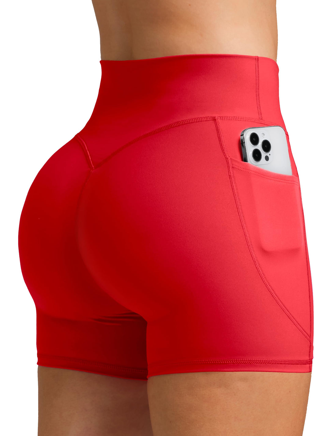 Olmlmt Biker Shorts Women 4.5" with Pockets High Waisted Spandex Yoga Workout Shorts