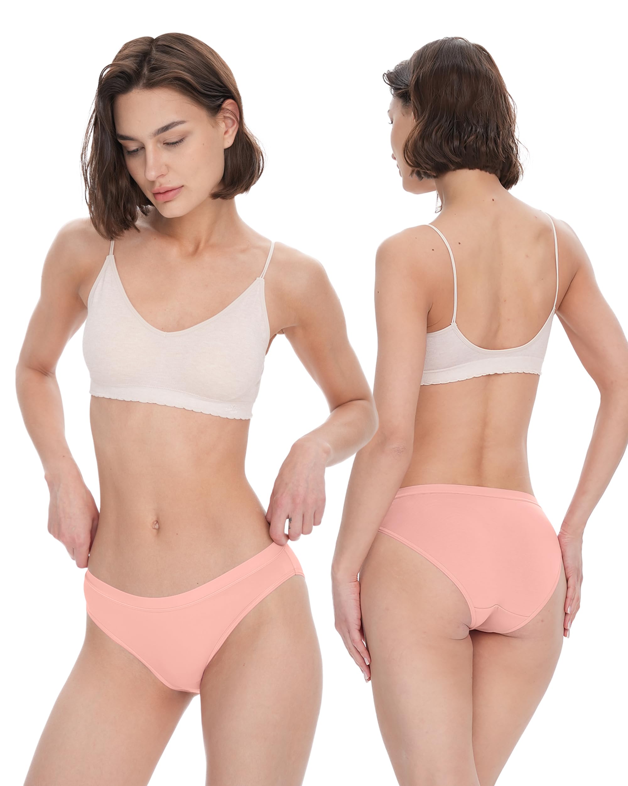 BAMBOO COOL Womens Underwear Bikini Underpants Hipster Ladies Panties Soft Stretch Breathable Panties for Women, 5-Pack