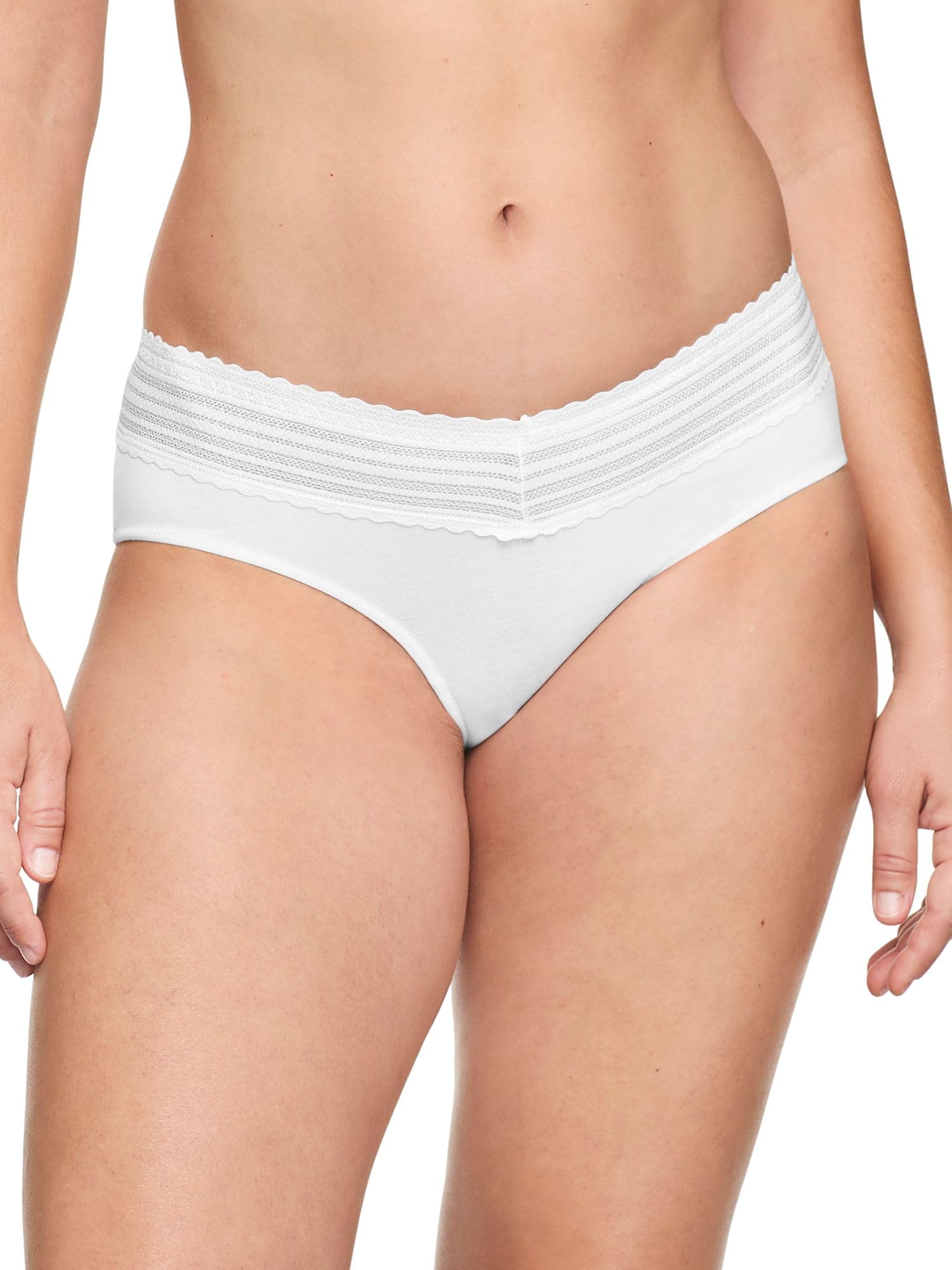Warner's Women's Blissful Benefits Dig-Free Comfort Waist with Lace Cotton Hipster 3-Pack Ru2263w
