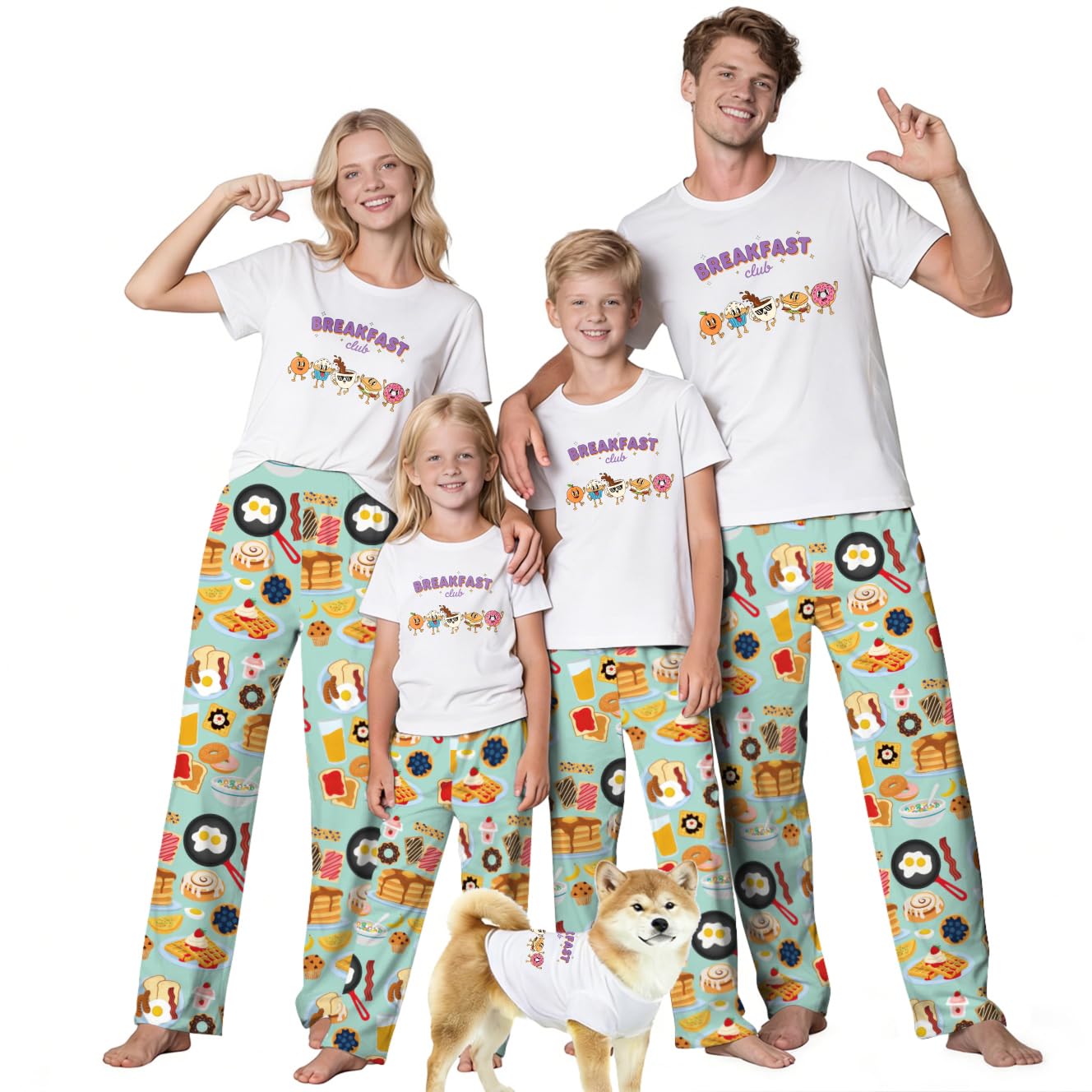 MI X TEE Matching Family Pajamas Set Mommy and Me Matching Outfits