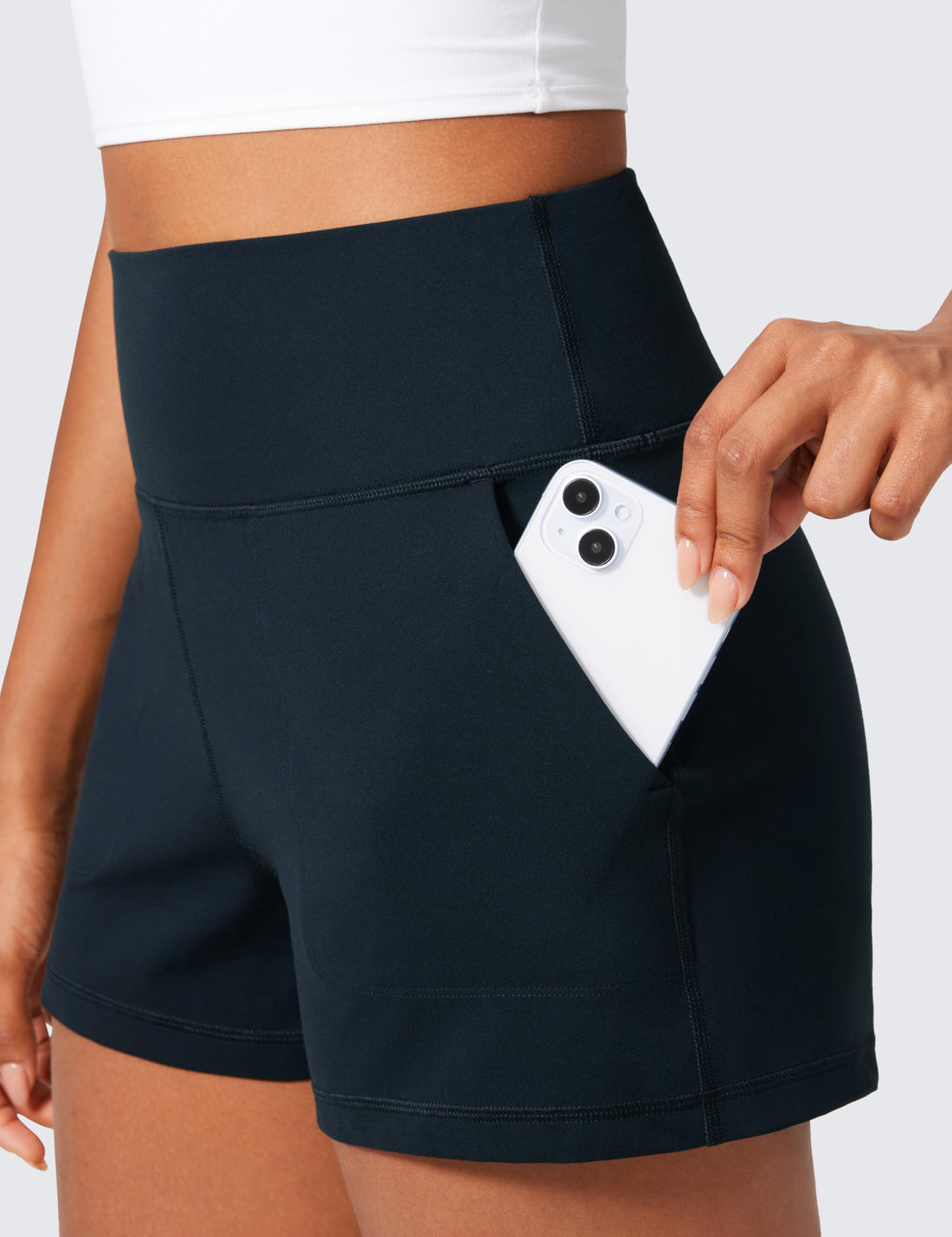 CRZ YOGA Butterlift Linerless Shorts 3" | High Waisted, Buttery Soft, Comfy, Yoga, Casual, Pockets, for Women