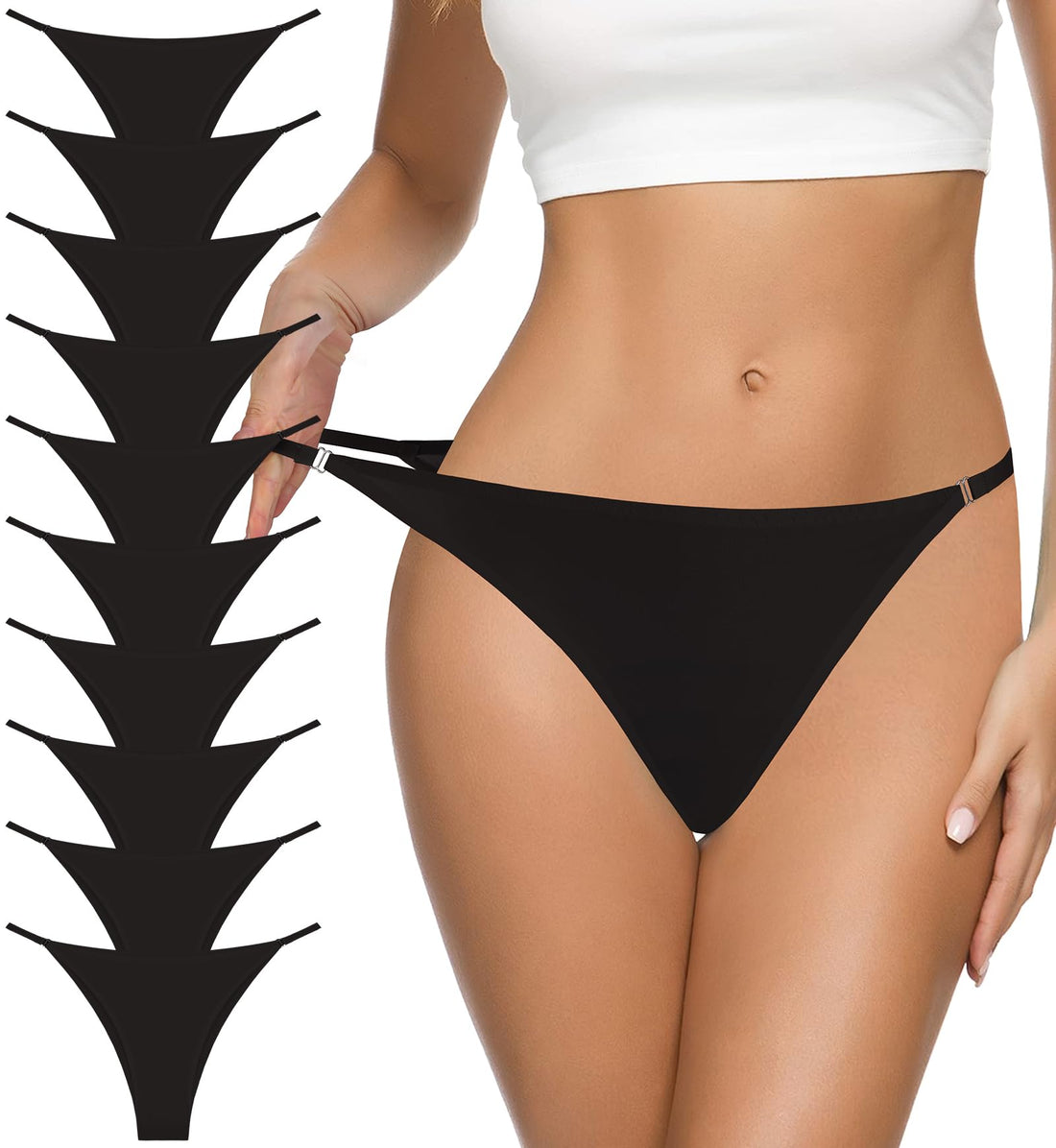 Eiggam Women's Cotton Bikini Panties,High-Cut Full Coverage Stretch Cool Underwear for Women