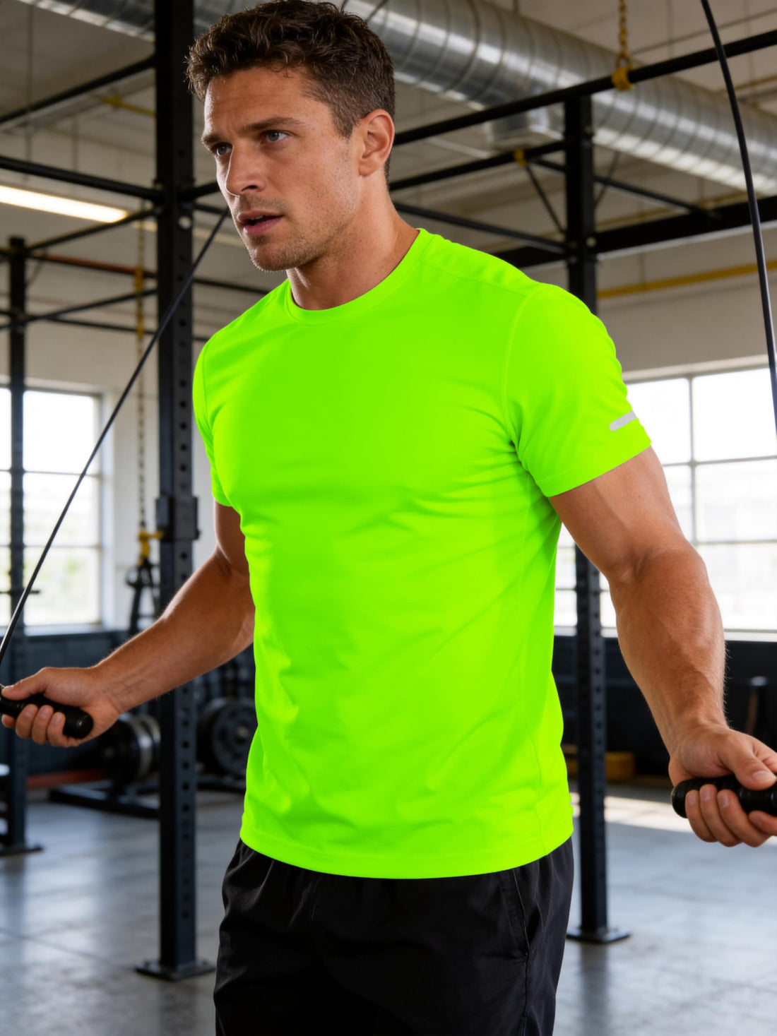 Workout Shirts Men Moisture Wicking Quick Dry Running Short Sleeve | Breathable high elasticity gym activewear tee durable lightweight athletic fit performance tshirt