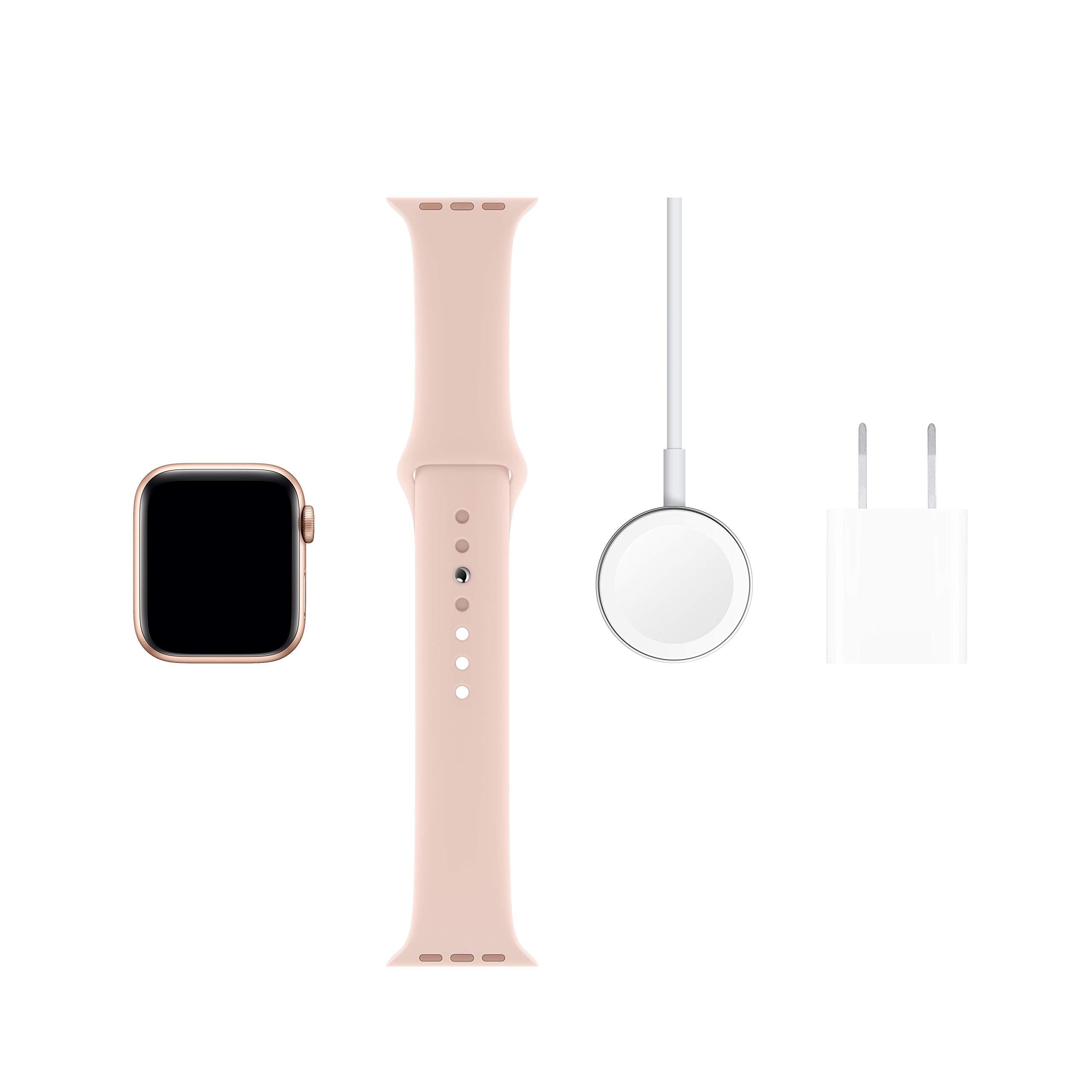 Apple Watch Series 5 (GPS, 44MM) - Space Gray Aluminum Case with Black Sport Band (Renewed)