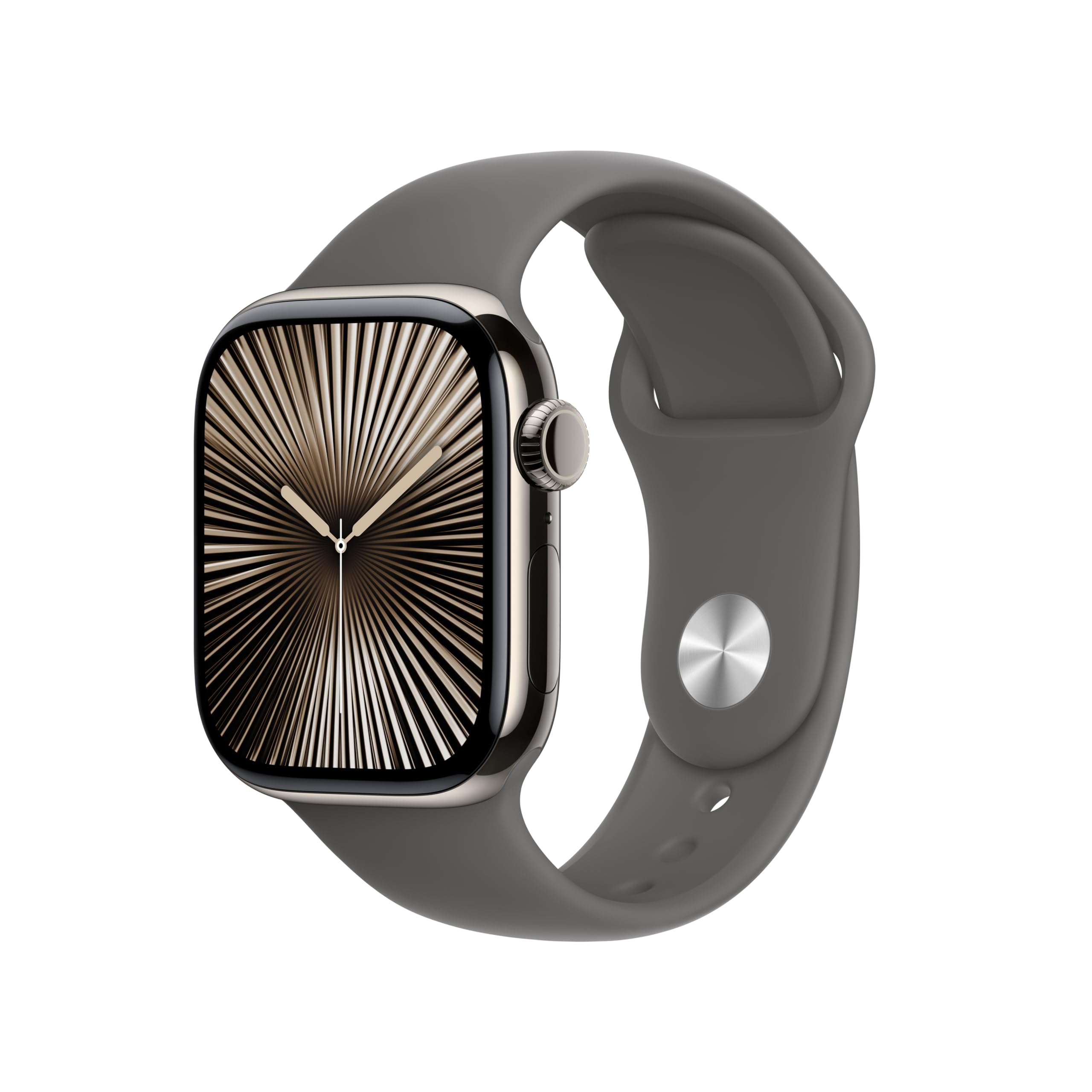 Apple Watch Series 10 [GPS 42mm case] Smartwatch with Silver Aluminum Case with Blue Cloud Sport Loop. Fitness Tracker, ECG App, Always-On Retina Display, Carbon Neutral