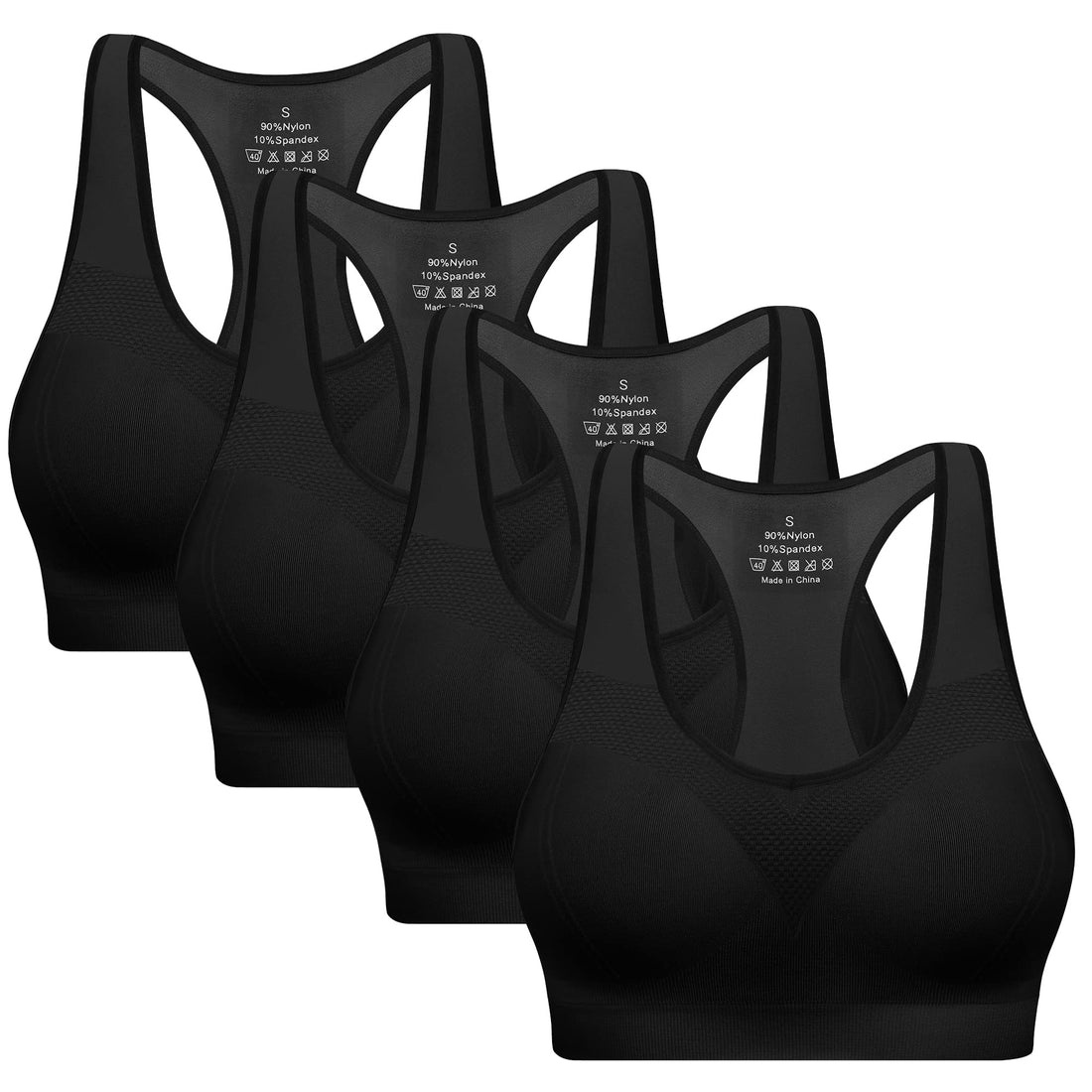 Racerback Sports Bras for Women with Pads - High Impact Athletic Tank Tops for Yoga and Workout Brassieres Bra