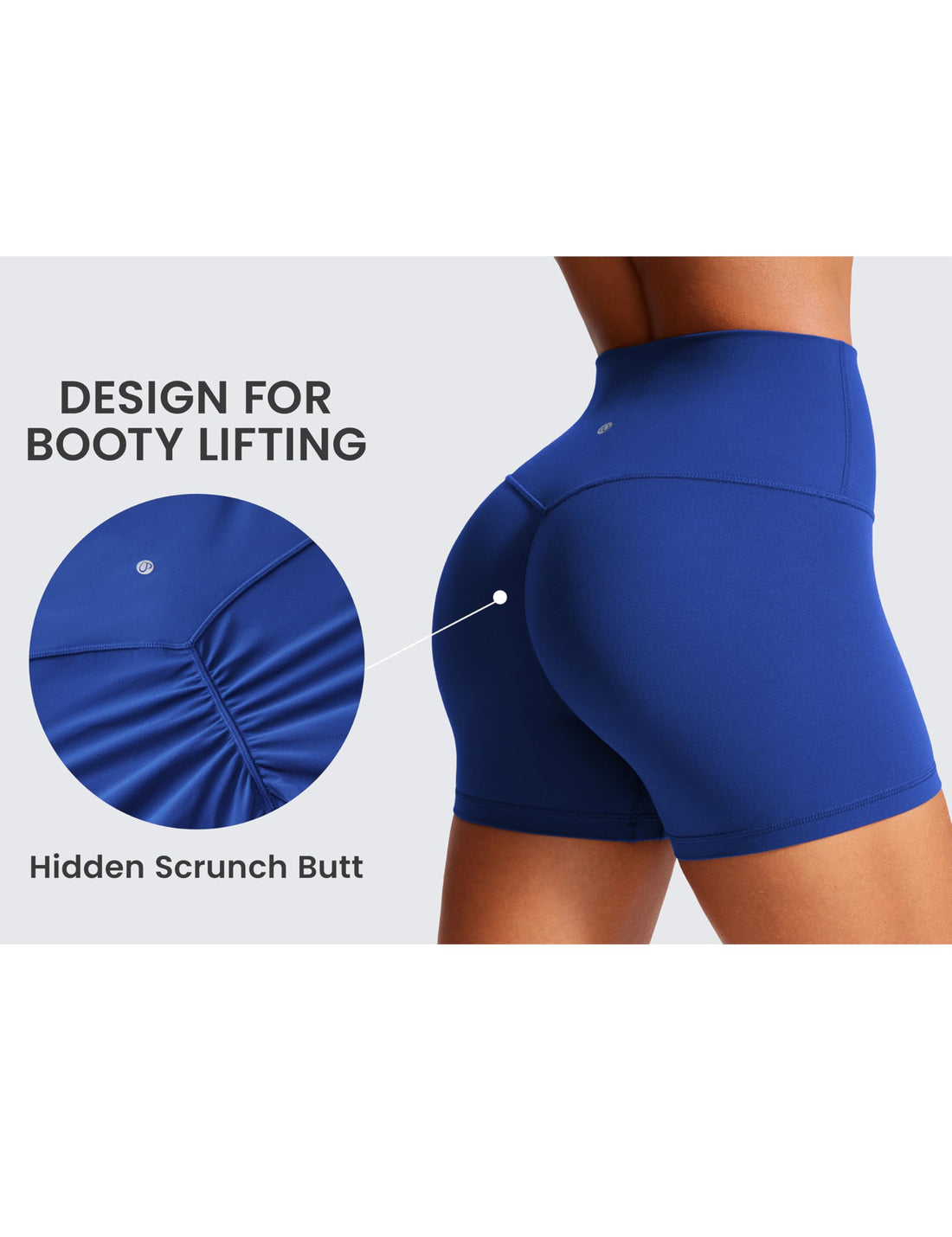 CRZ YOGA Secretsculpt Biker Shorts 4" | Booty Scrunch Butt, Butterlift, Buttery Soft, Moderate Compression, Workout, Pilates, No Front Seam, High Waist, for Women