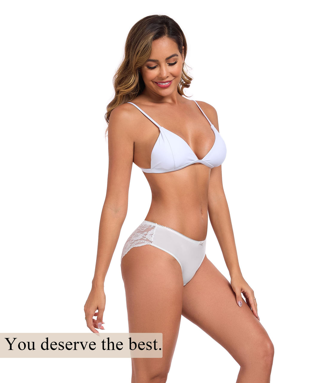 ANLIQI Leopard Print Women Underwear Lace Bikini Panties Pack Comfy Sex Hipster Soft Smooth Animal Print Brief for Ladies