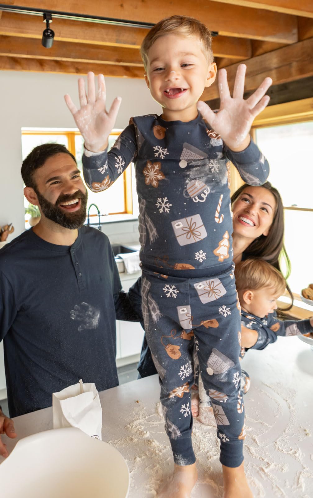 PajamaGram Family Pajamas Matching Sets - Family PJs, Red & Blue Plaid