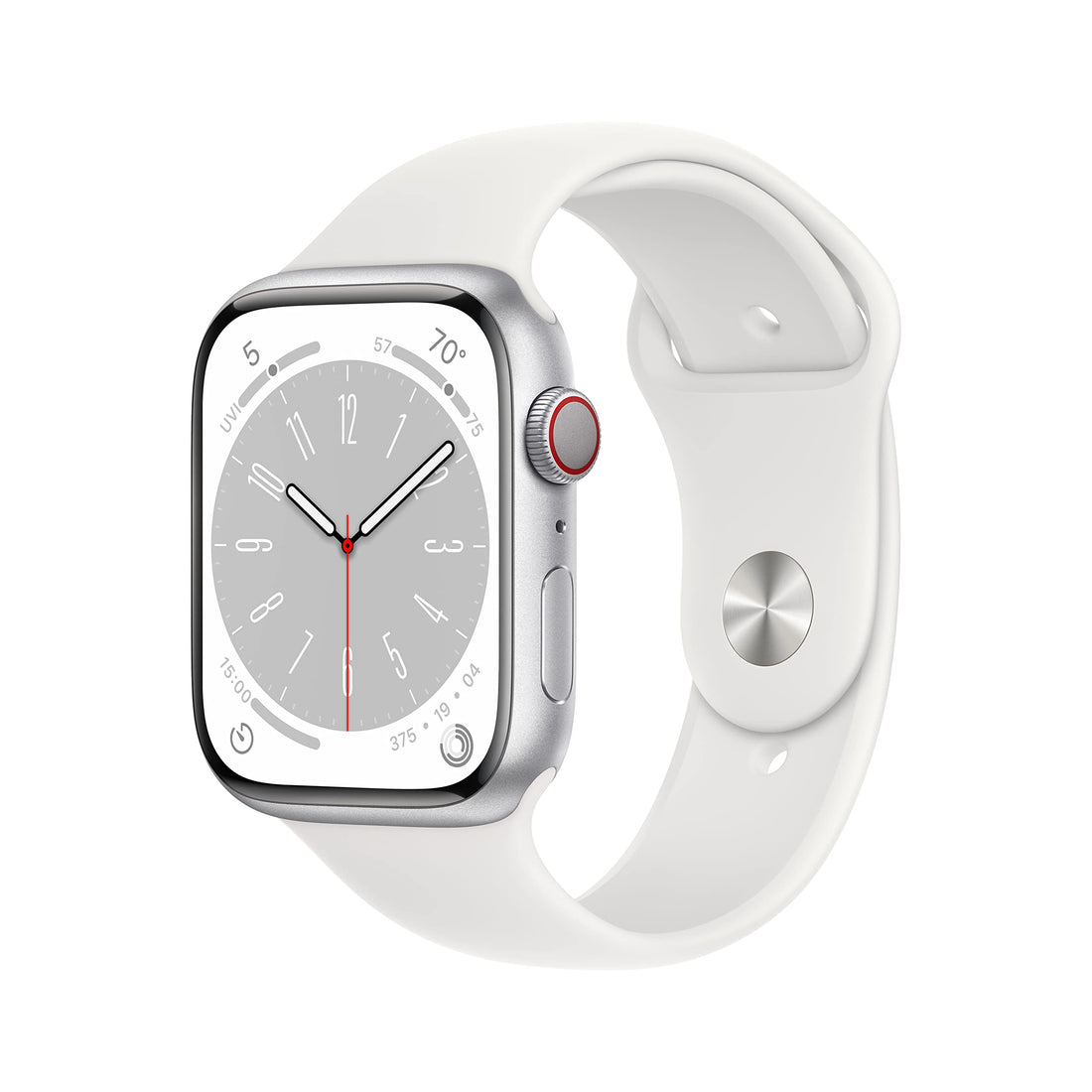Apple Watch Series 8 [GPS, 45mm] - Midnight Aluminum Case with Midnight Sport Band, M/L (Renewed)