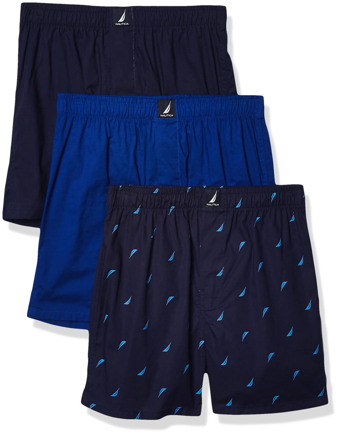 Nautica Men's Classic Cotton 3-Pack Woven Boxers