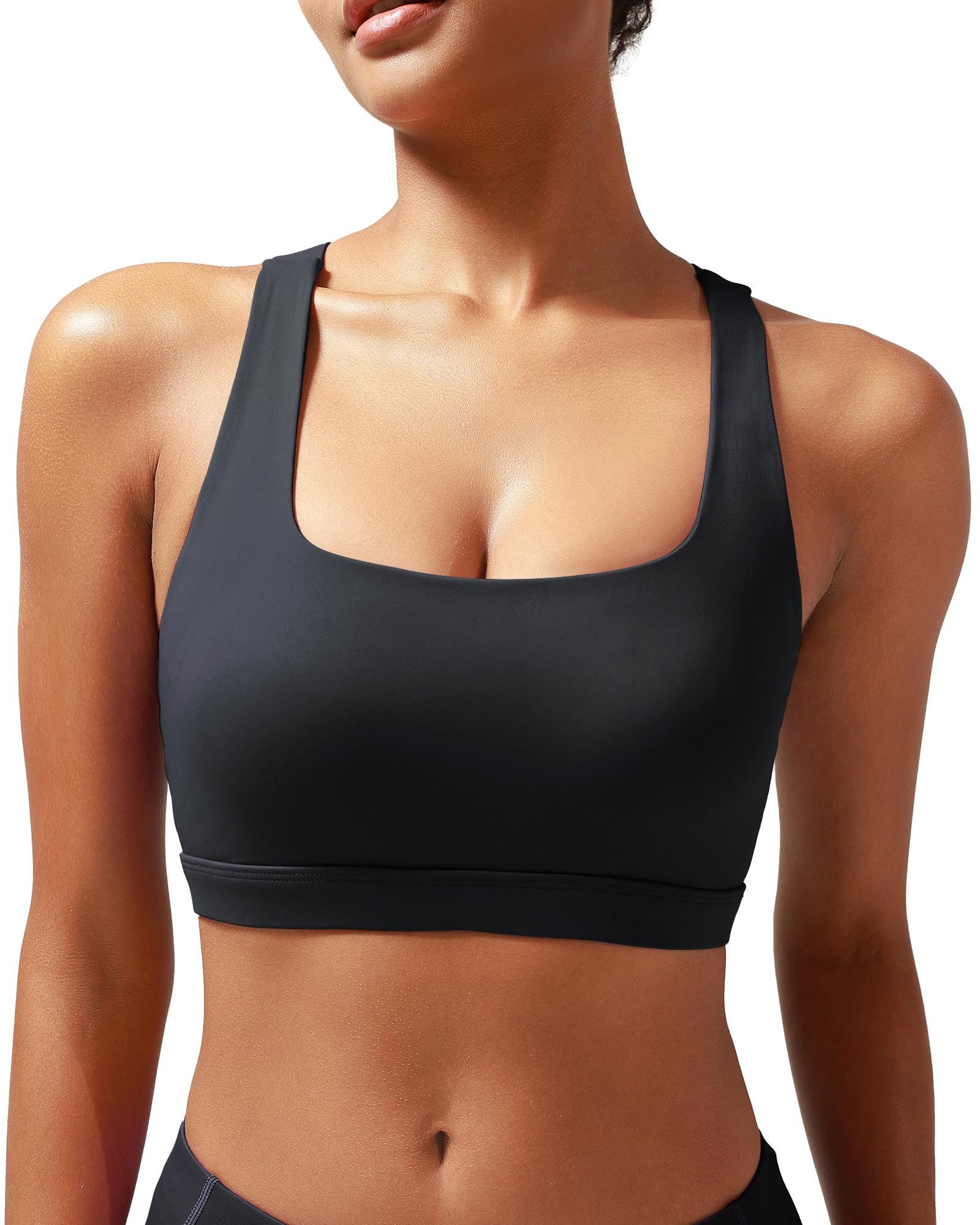 RUNNING GIRL Sports Bras for Women, Molded Cup High Impact Sports Bra Workout Bras for Women High Support Racerback