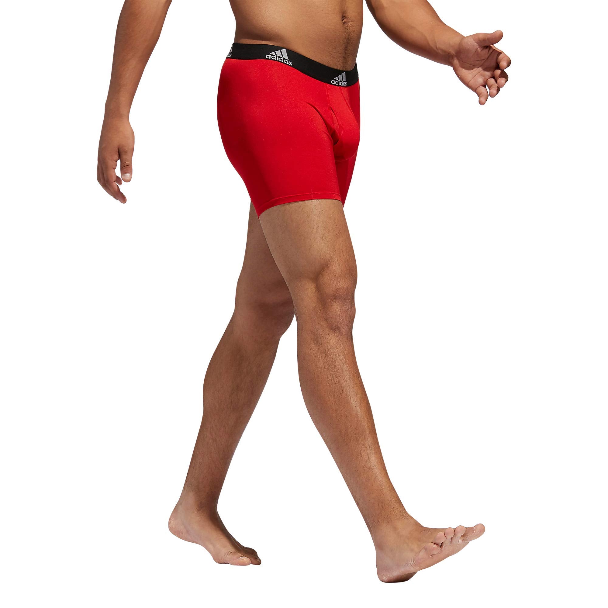 adidas Men's Microfiber Boxer Briefs Underwear (Multipack) Athletic Stretch-Fit