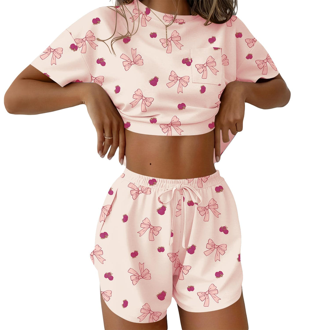 Ekouaer Womens Pajama Sets Sexy Lounge Sets Side Split Short Pj Sets