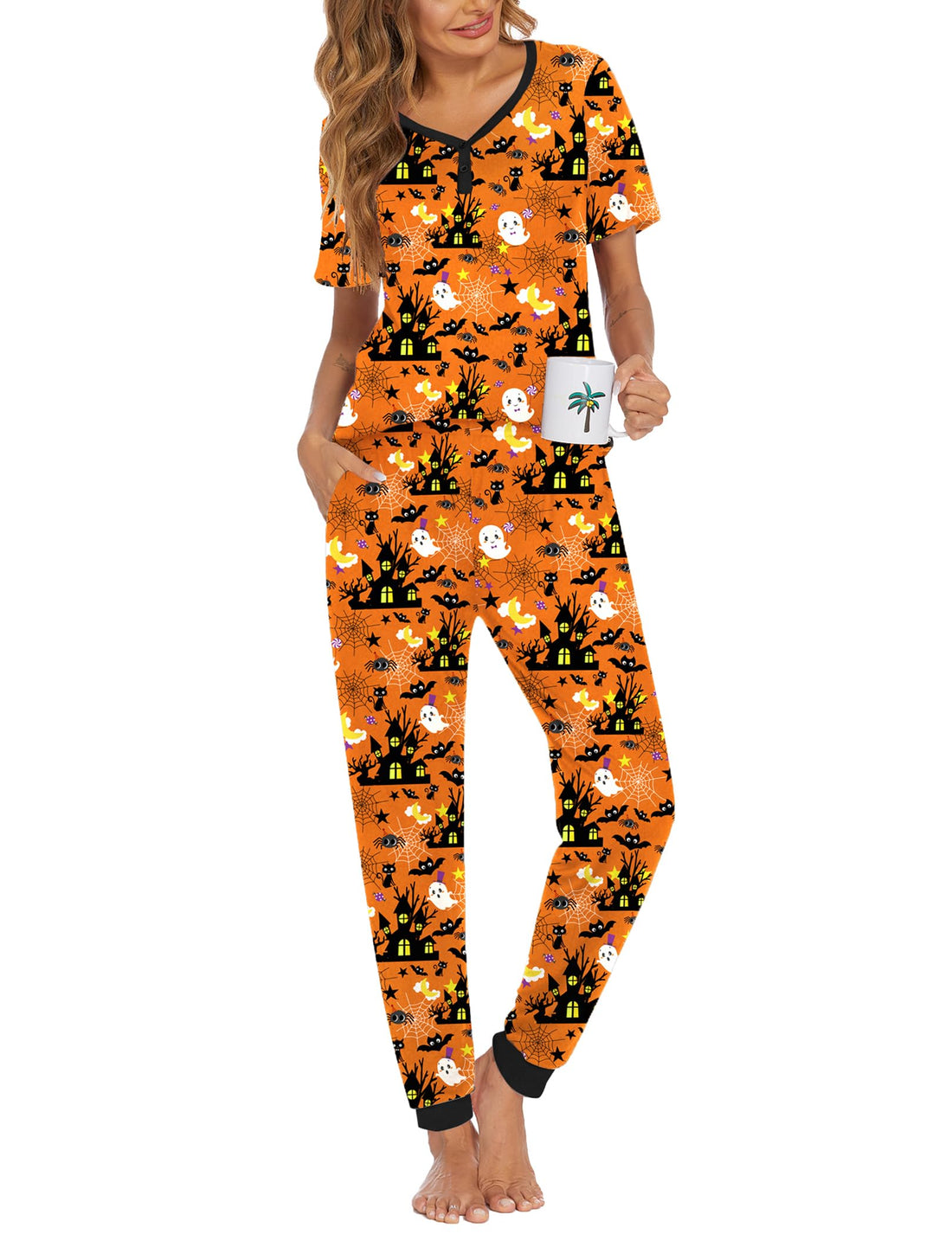 Ekouaer Pajamas for Women Set 2 Piece Fall Sleepwear with Pockets