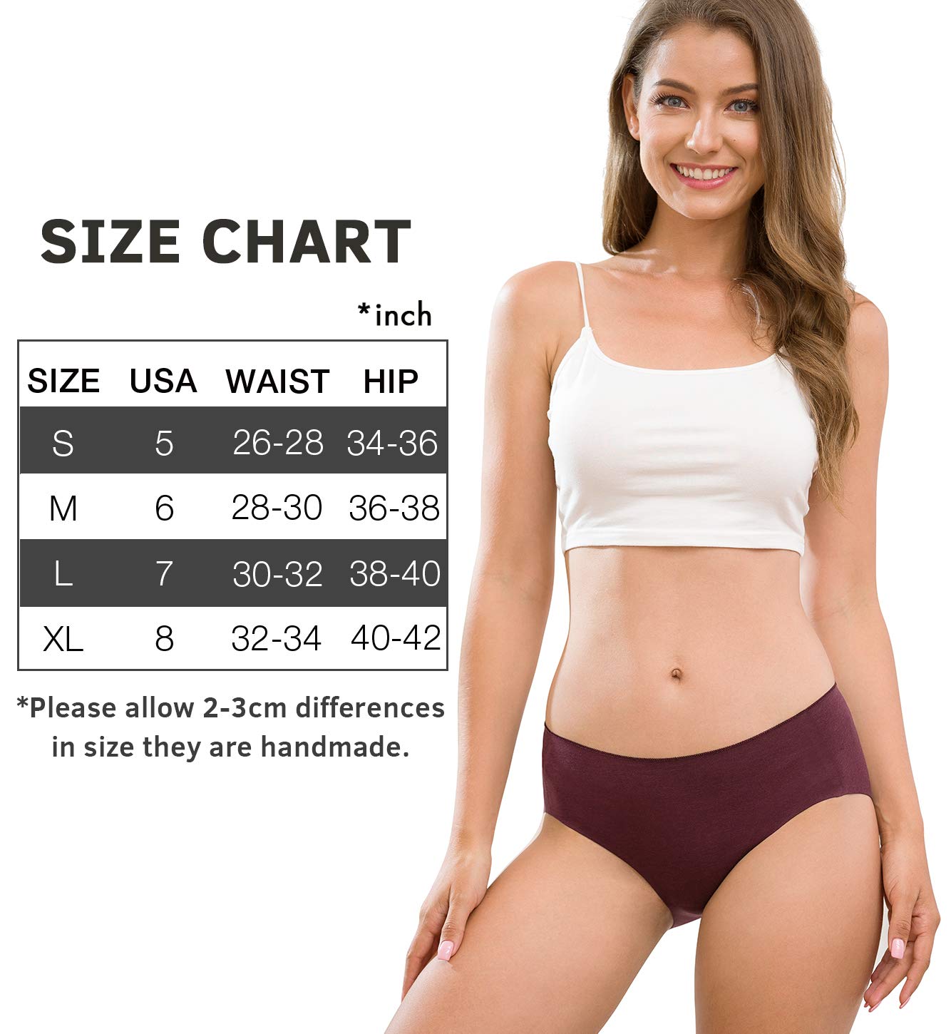 Altheanray Womens Underwear Cotton Underwear for Women Seamless Hipster Bikini Briefs Panties 6 Pack