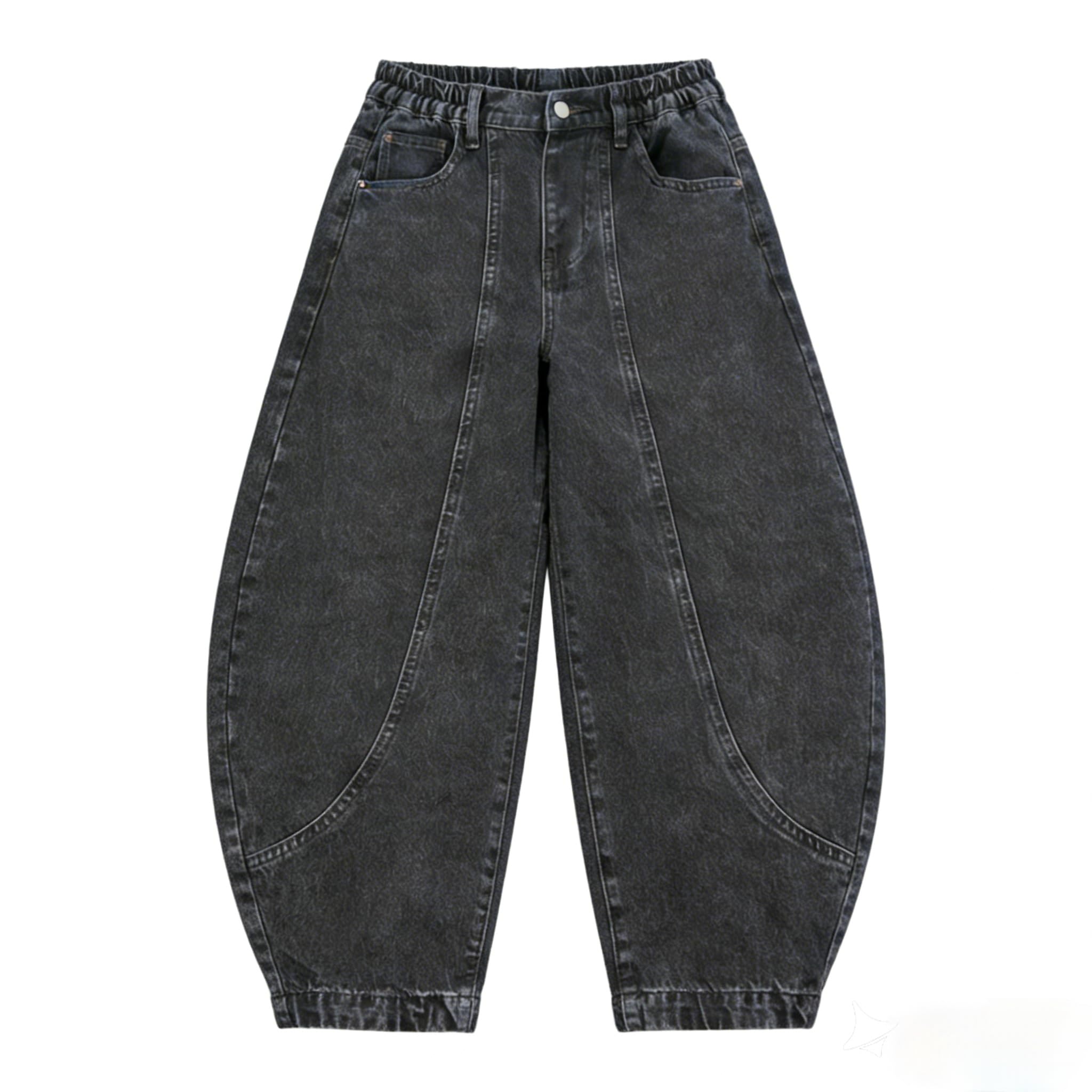 Baggy Jeans for Boys Cargo Jeans, Mid Rise Elastic Waist Multi-Pockets Denim Pants School Streetwear Size 8-12