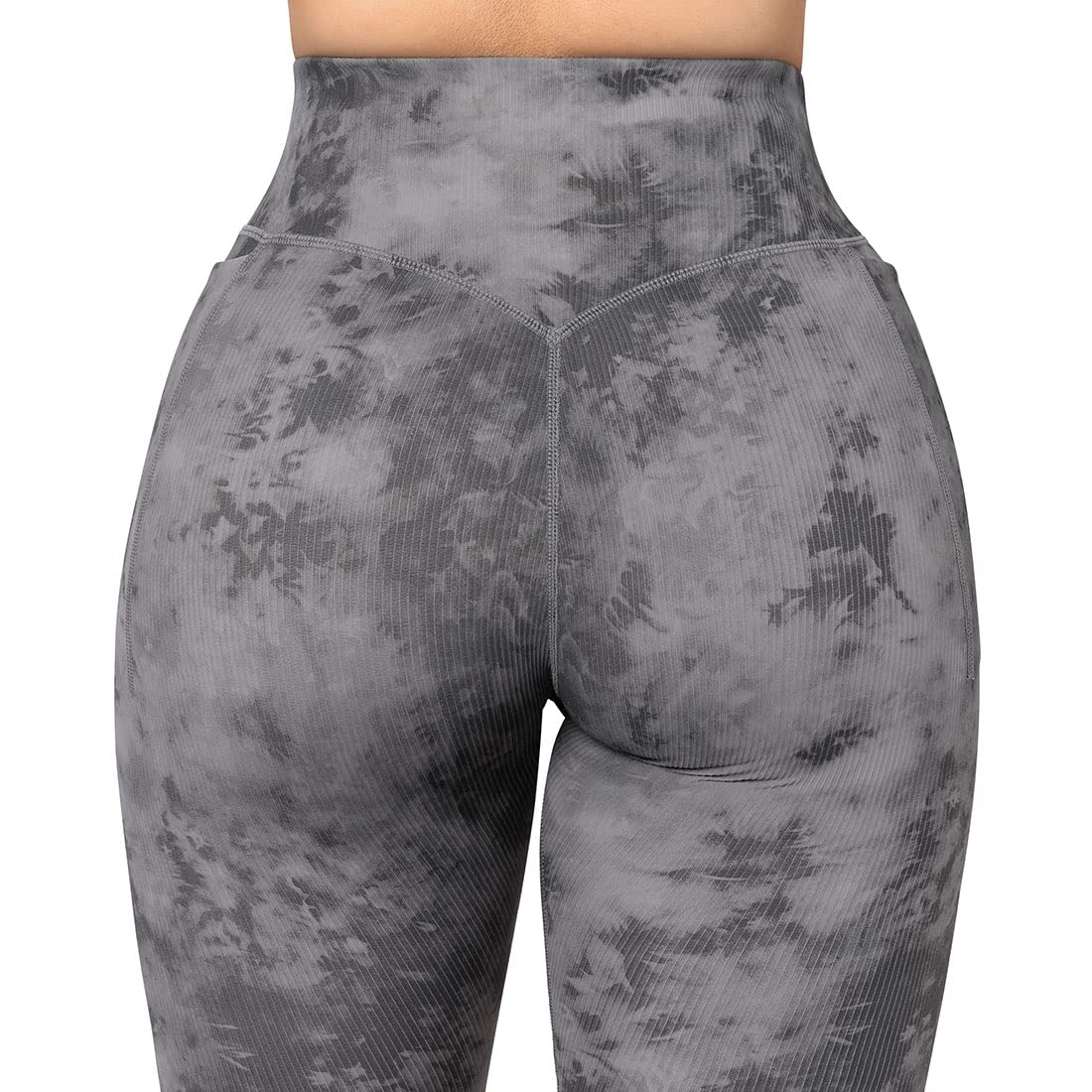 SUUKSESS Women Ribbed Seamless Leggings High Waisted Workout Gym Yoga Pants