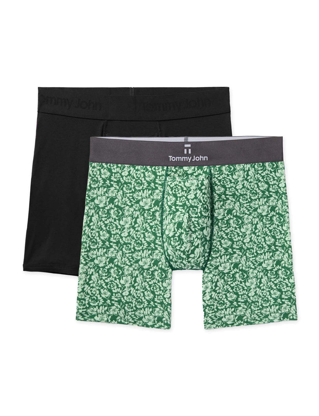 Tommy John Men's Mid-Length Boxer Briefs - Second Skin Fabric - 6" Inseam, Underwear with Contour Pouch and Quick Draw Fly
