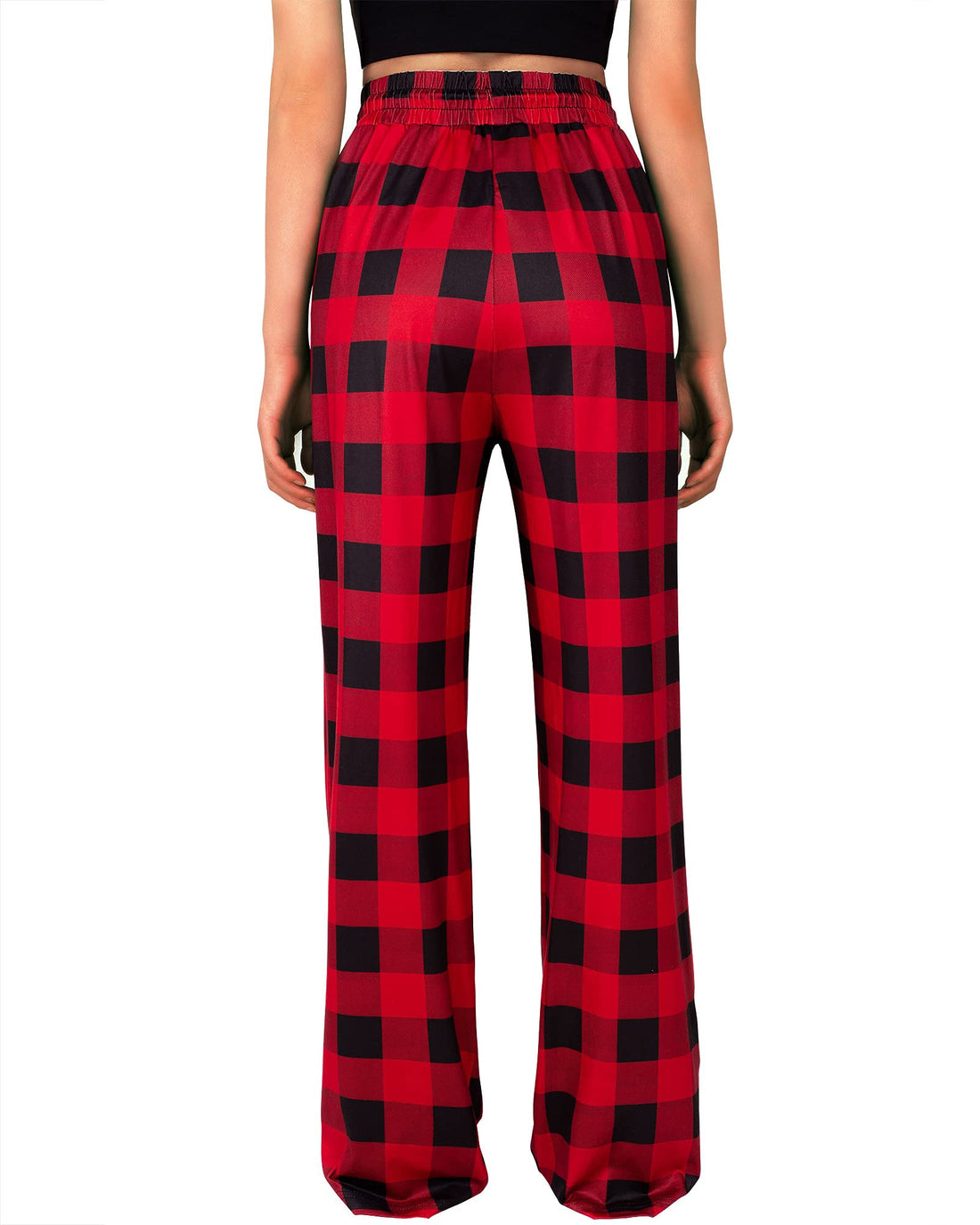 Womens Pajama Pants Plaid Stretch Comfy Lounge Pants Sleep Bottoms Y2K PJ