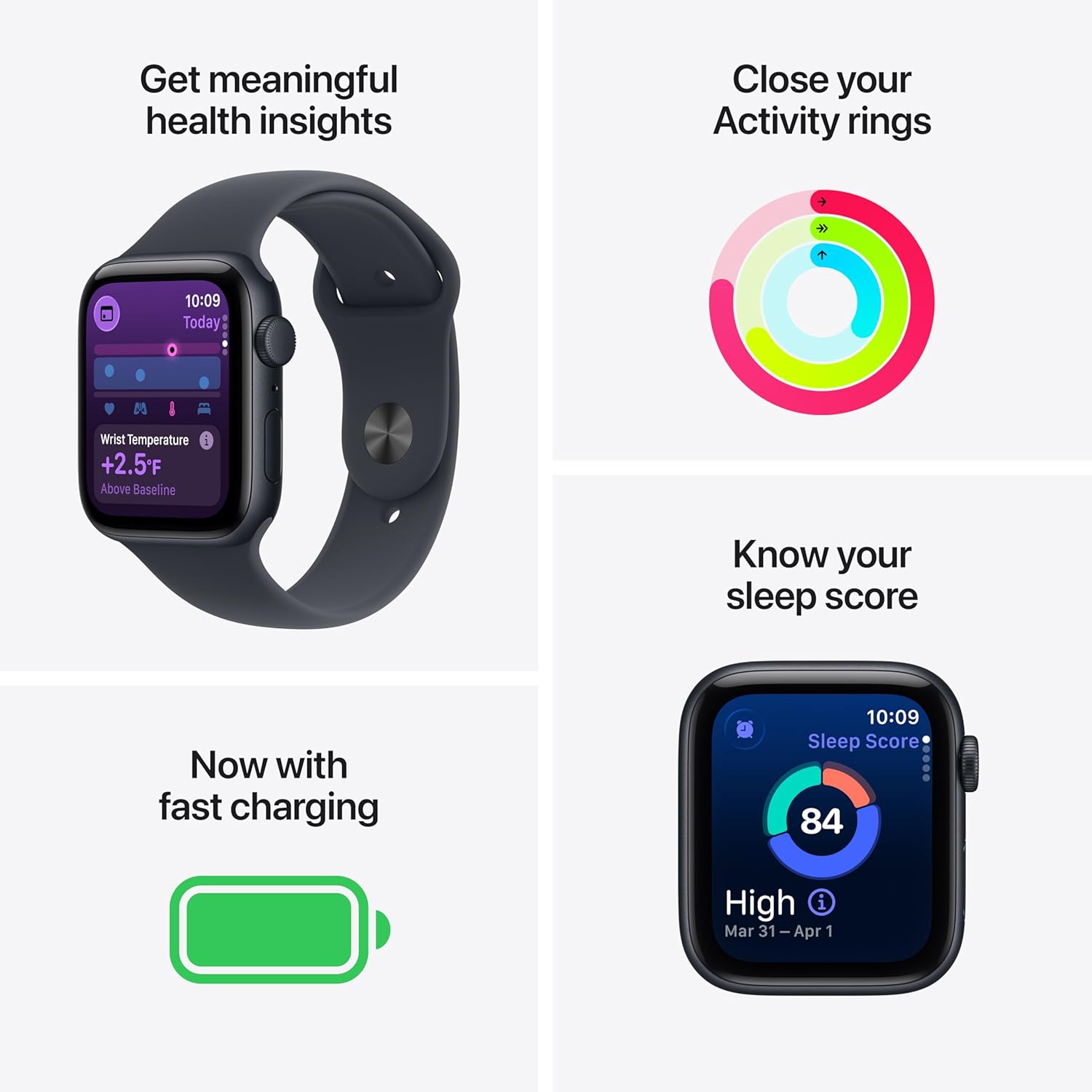 Apple Watch SE 3 [GPS 40mm] Smartwatch with Starlight Aluminum Case with Starlight Sport Band - M/L. Fitness and Sleep Trackers, Heart Rate Monitor, Always-On Display, Water Resistant