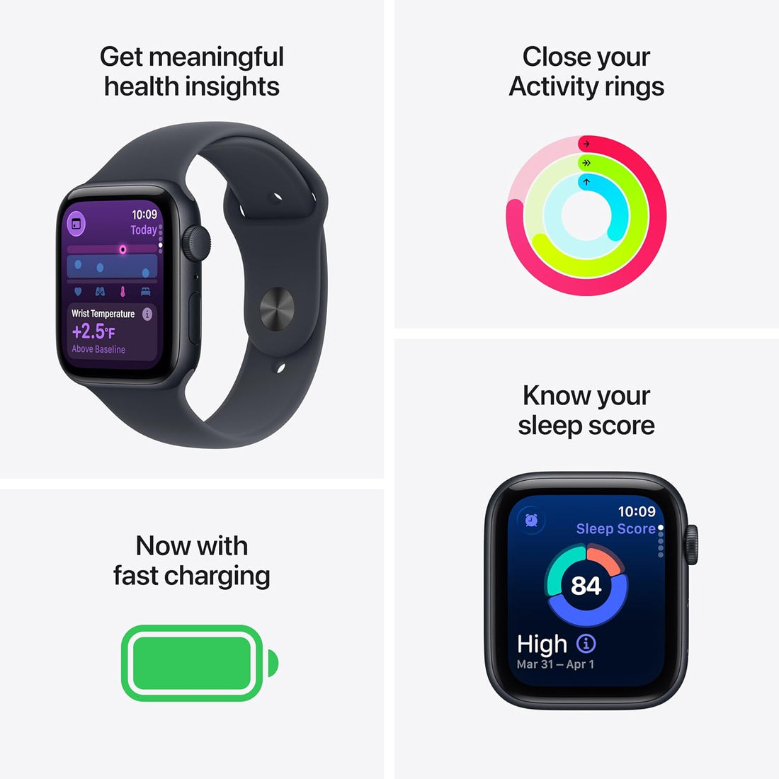 Apple Watch SE 3 [GPS 40mm] Smartwatch with Starlight Aluminum Case with Starlight Sport Band - M/L. Fitness and Sleep Trackers, Heart Rate Monitor, Always-On Display, Water Resistant