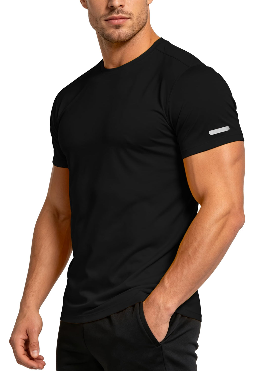 Workout Shirts Men Moisture Wicking Quick Dry Running Short Sleeve | Breathable high elasticity gym activewear tee durable lightweight athletic fit performance tshirt