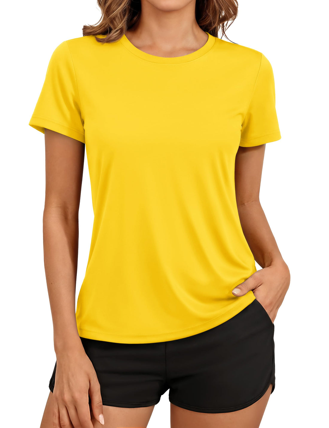 TACVASEN Women's Short Sleeve Workout Shirts UPF 50+ Sun Protection Quick Dry Athletic Tops for Running Gym Tee
