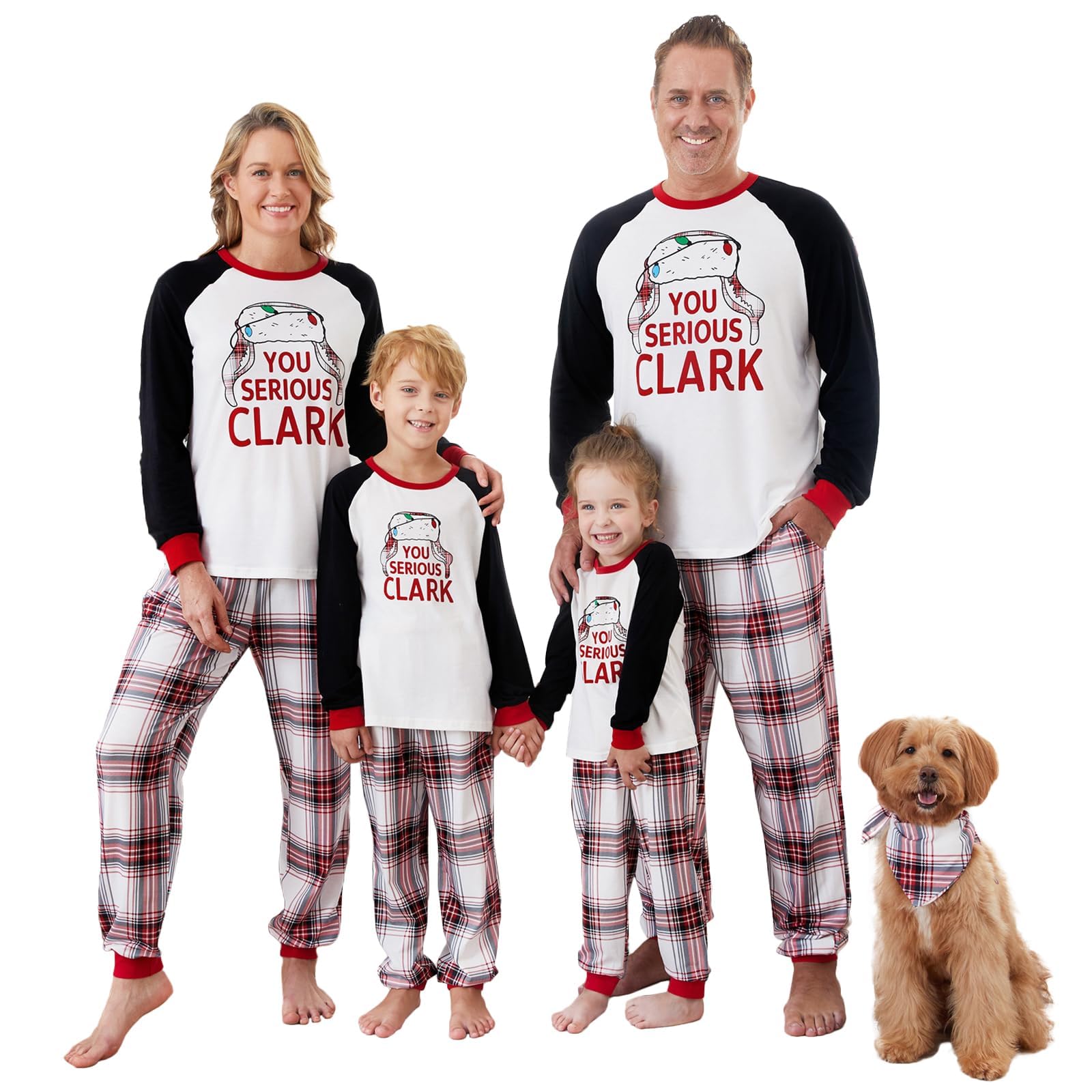 IFFEI Family Christmas Pajamas Matching Sets with Graphic Tops and Pockets
