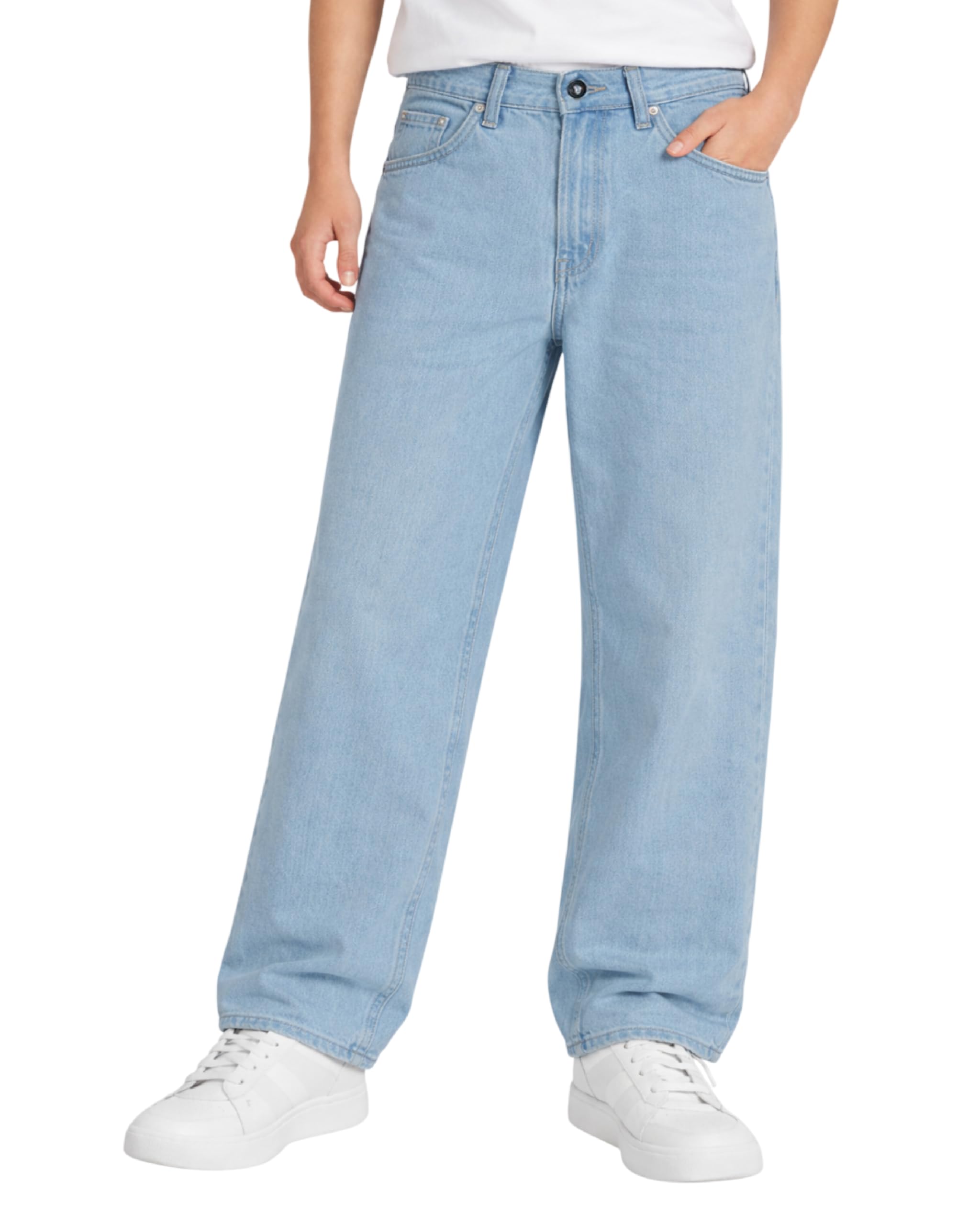 Volcom Boys' Regular Fit Pull-On Denim Jeans, 5-Pocket Style | Relaxed Comfort That Moves with Growing Kids, a Classic Timeless Look for School, Weekends or Everyday Wear