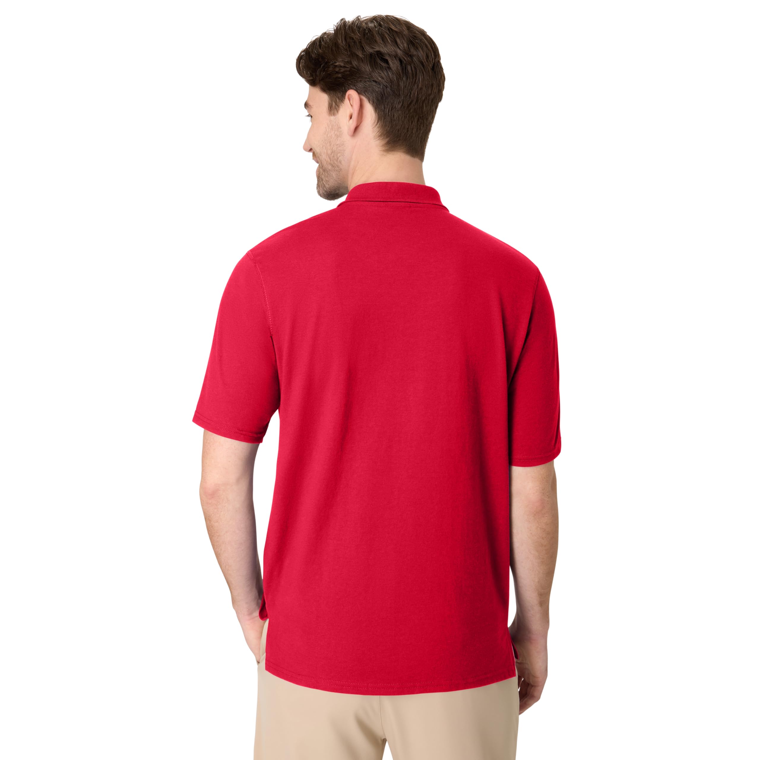 Hanes mens X-temp Performance Polo, Cotton Blend Sport Shirt for Men With Odor Control
