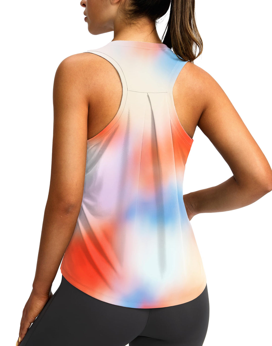 Women's Workout Tops Racerback Athletic Tank Tops Sleeveless Loose Fit Yoga Running Gym Shirts for Women