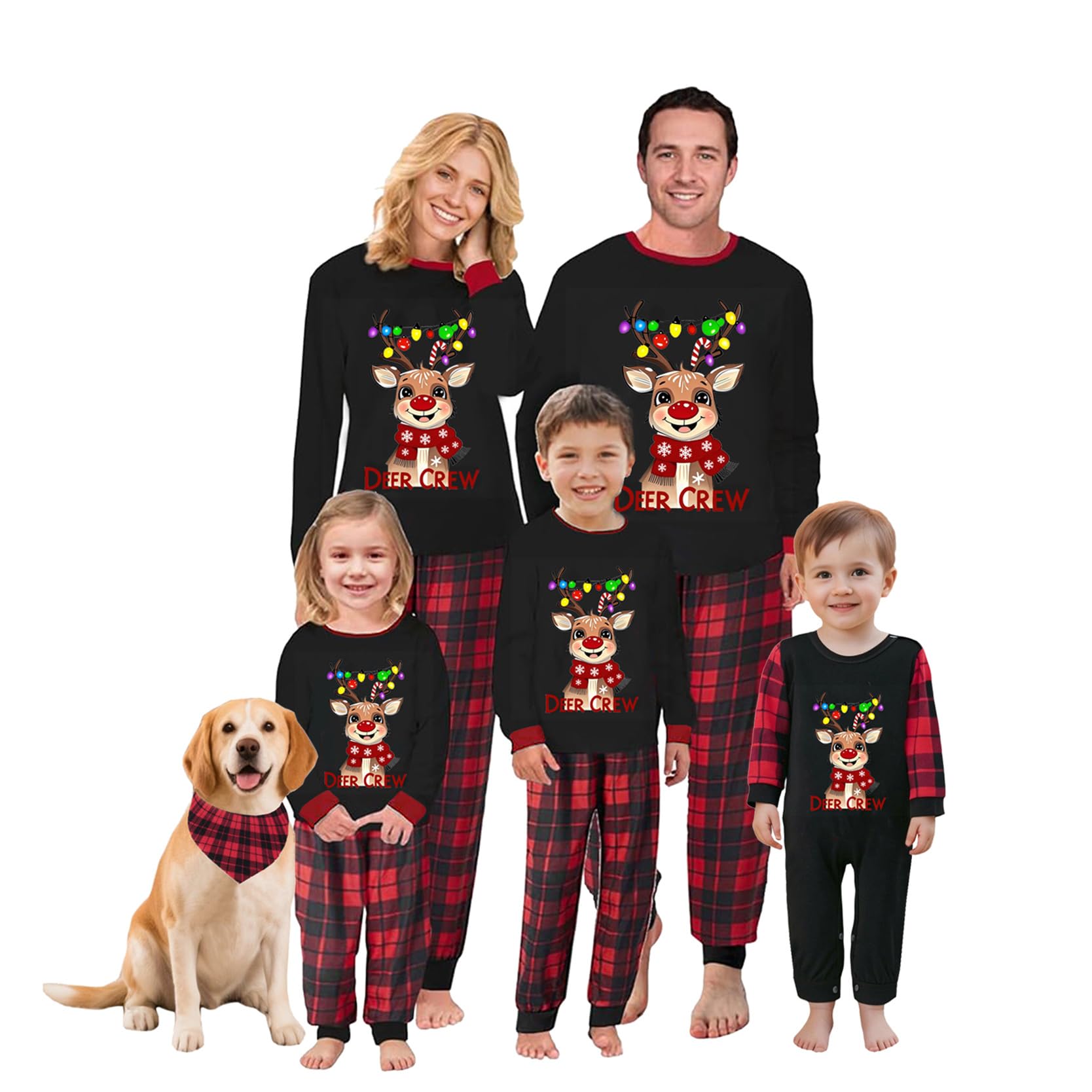 WephuPSho Christmas Family Matching Pajamas, Festive Xmas Jammies Sets for the Whole Family, Holiday Pjs Christmas