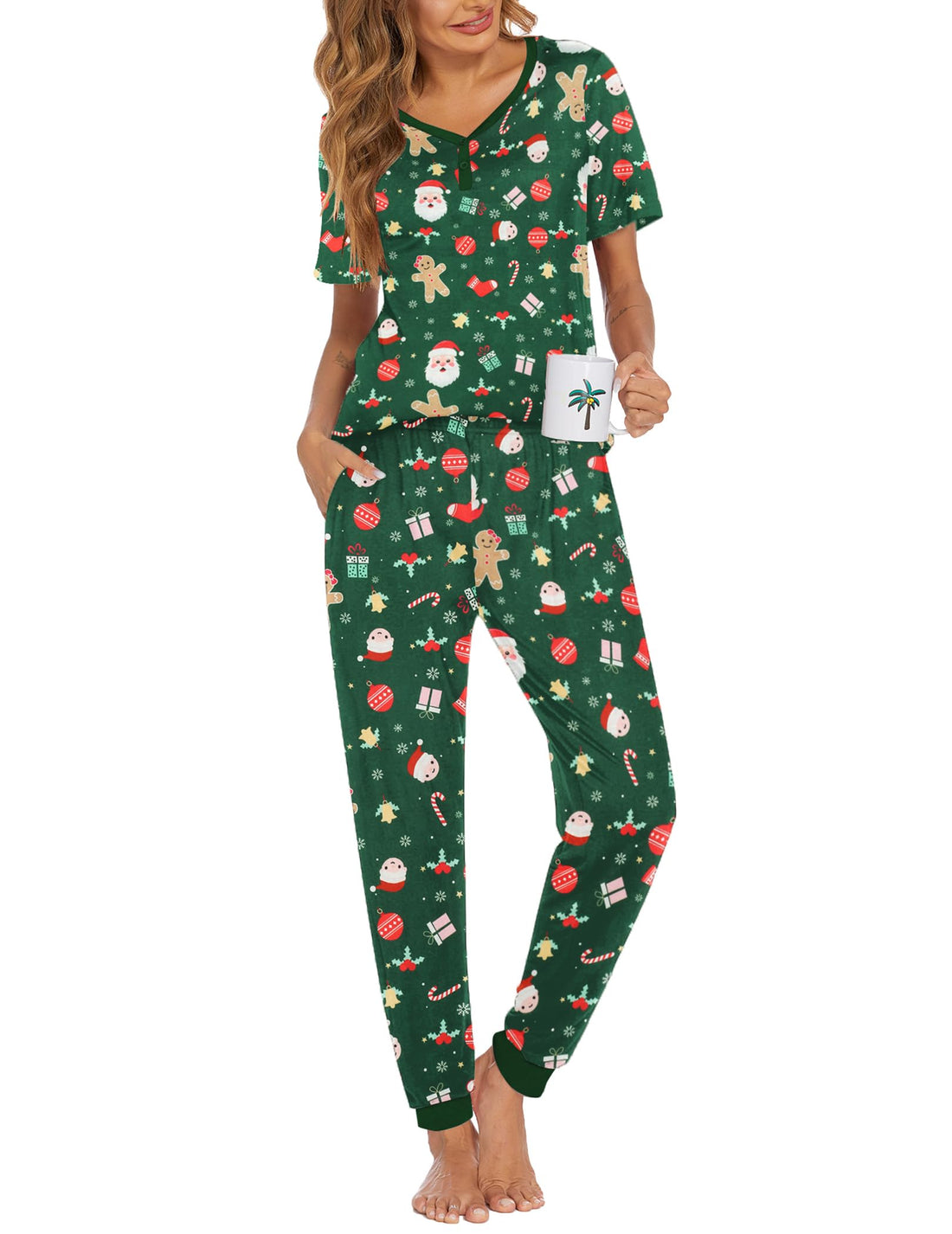 Ekouaer Pajamas for Women Set 2 Piece Fall Sleepwear with Pockets