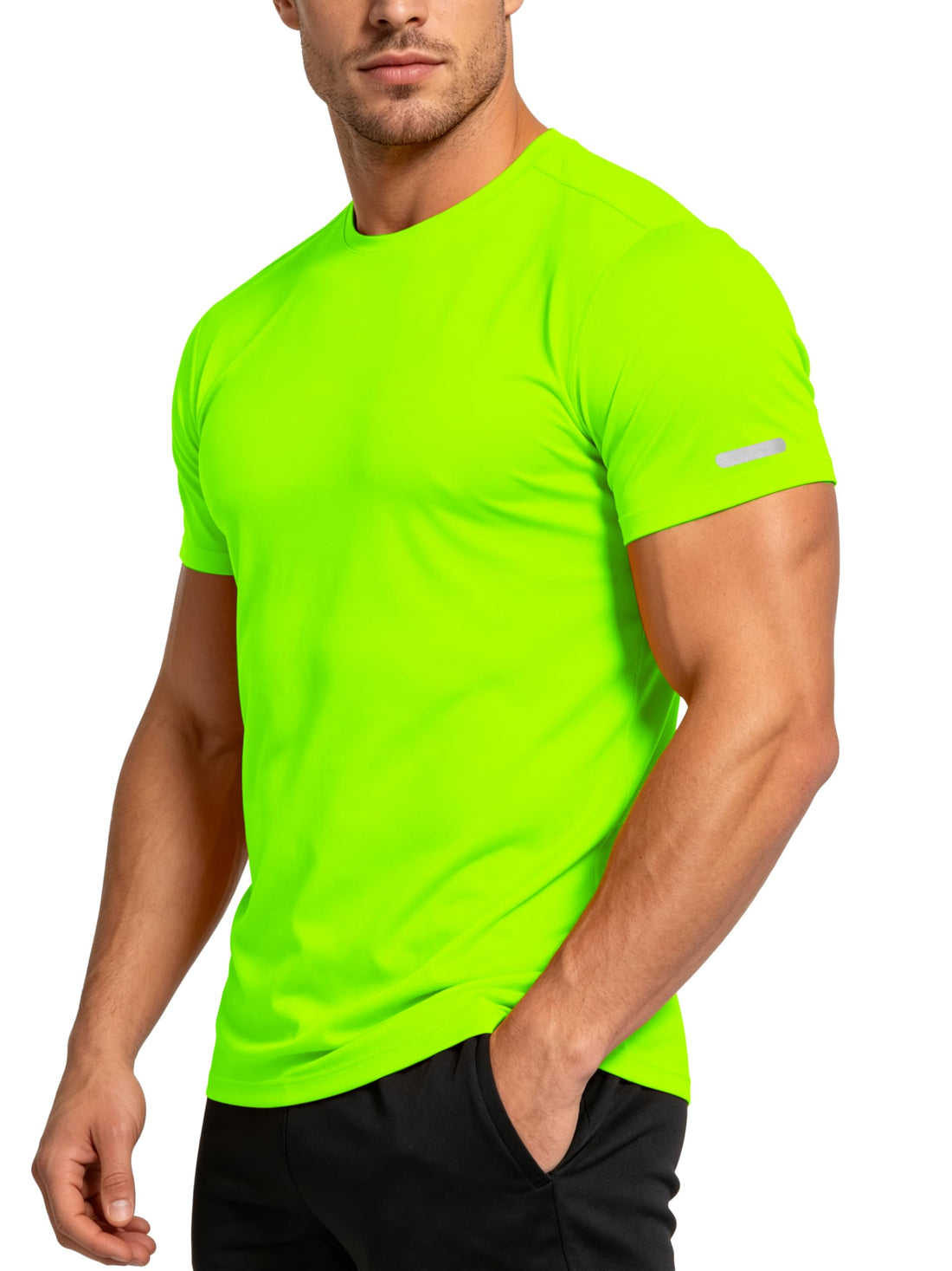 Workout Shirts Men Moisture Wicking Quick Dry Running Short Sleeve | Breathable high elasticity gym activewear tee durable lightweight athletic fit performance tshirt