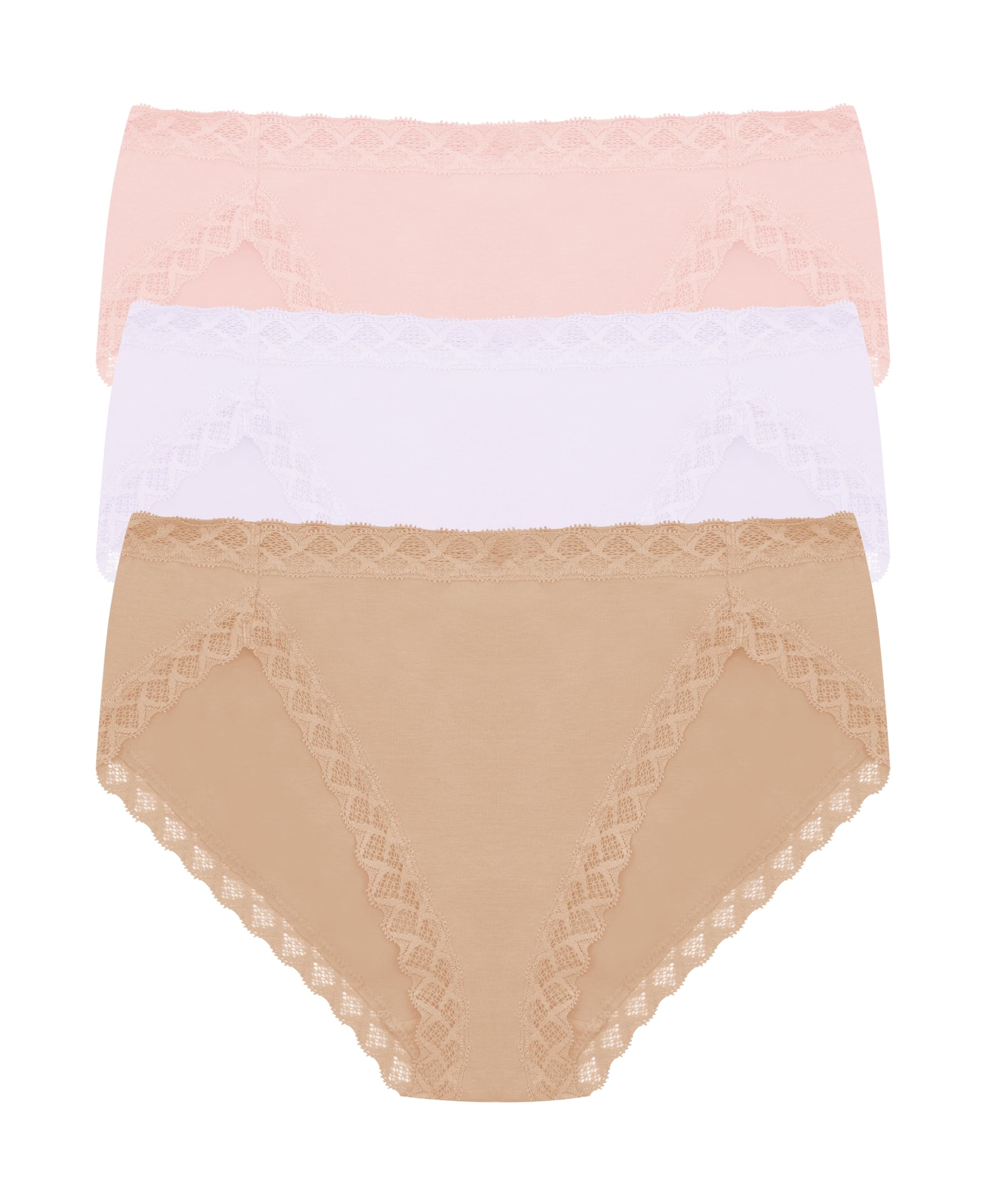 Natori Women's Pima Bliss French Cut Briefs 3 Pack