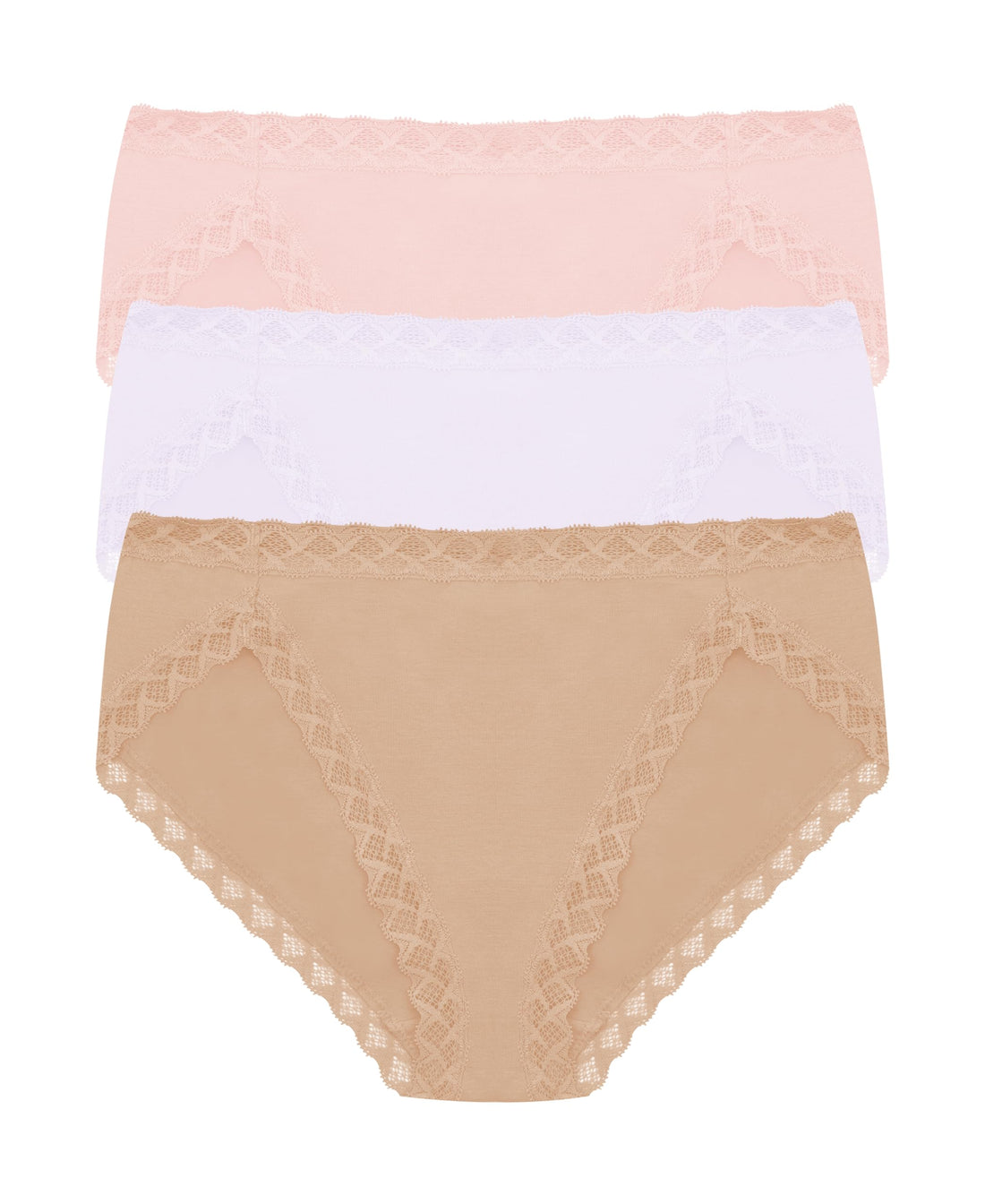 Natori Women's Pima Bliss French Cut Briefs 3 Pack