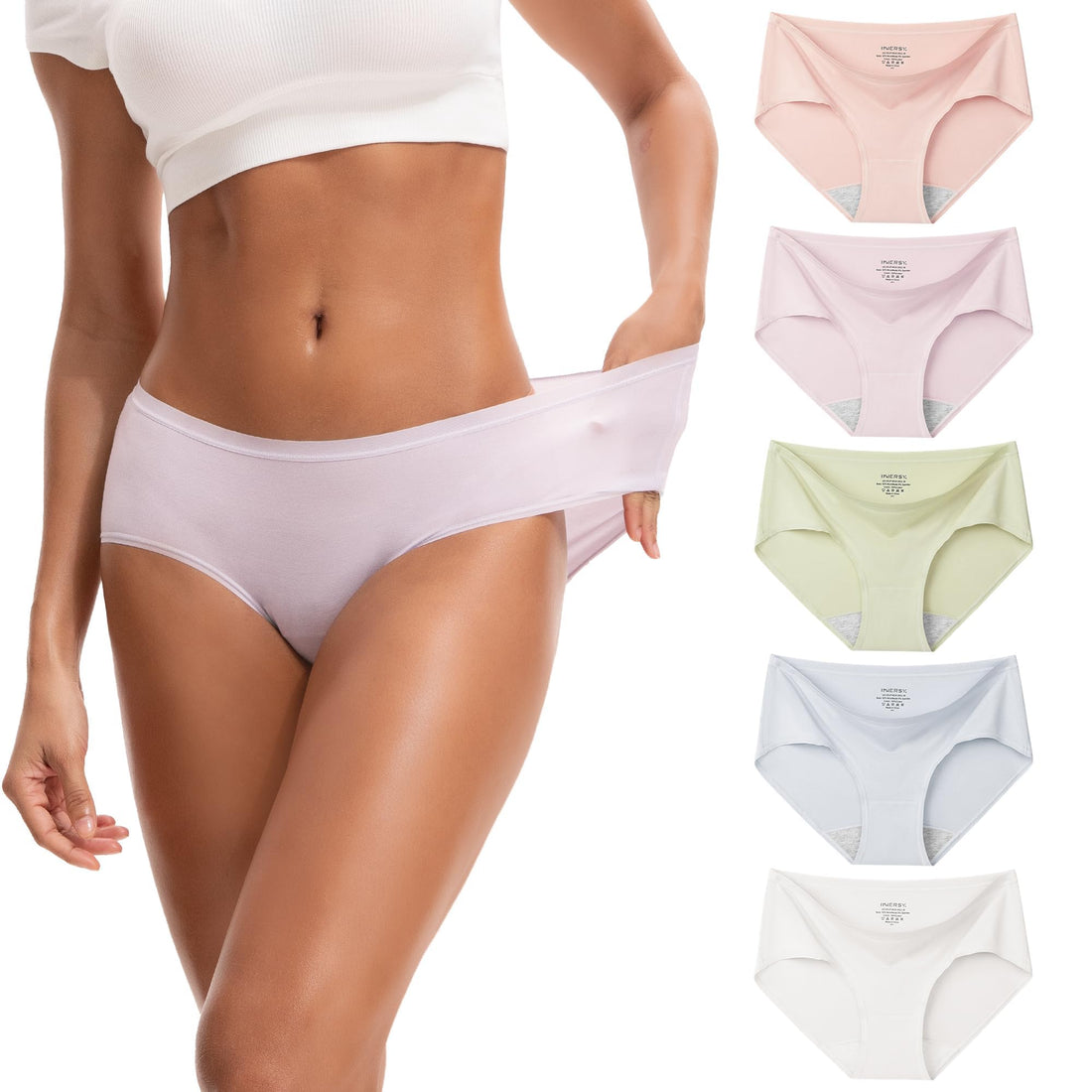 INNERSY Women's No Show Modal Underwear Quick Dry Panties 5-Pack