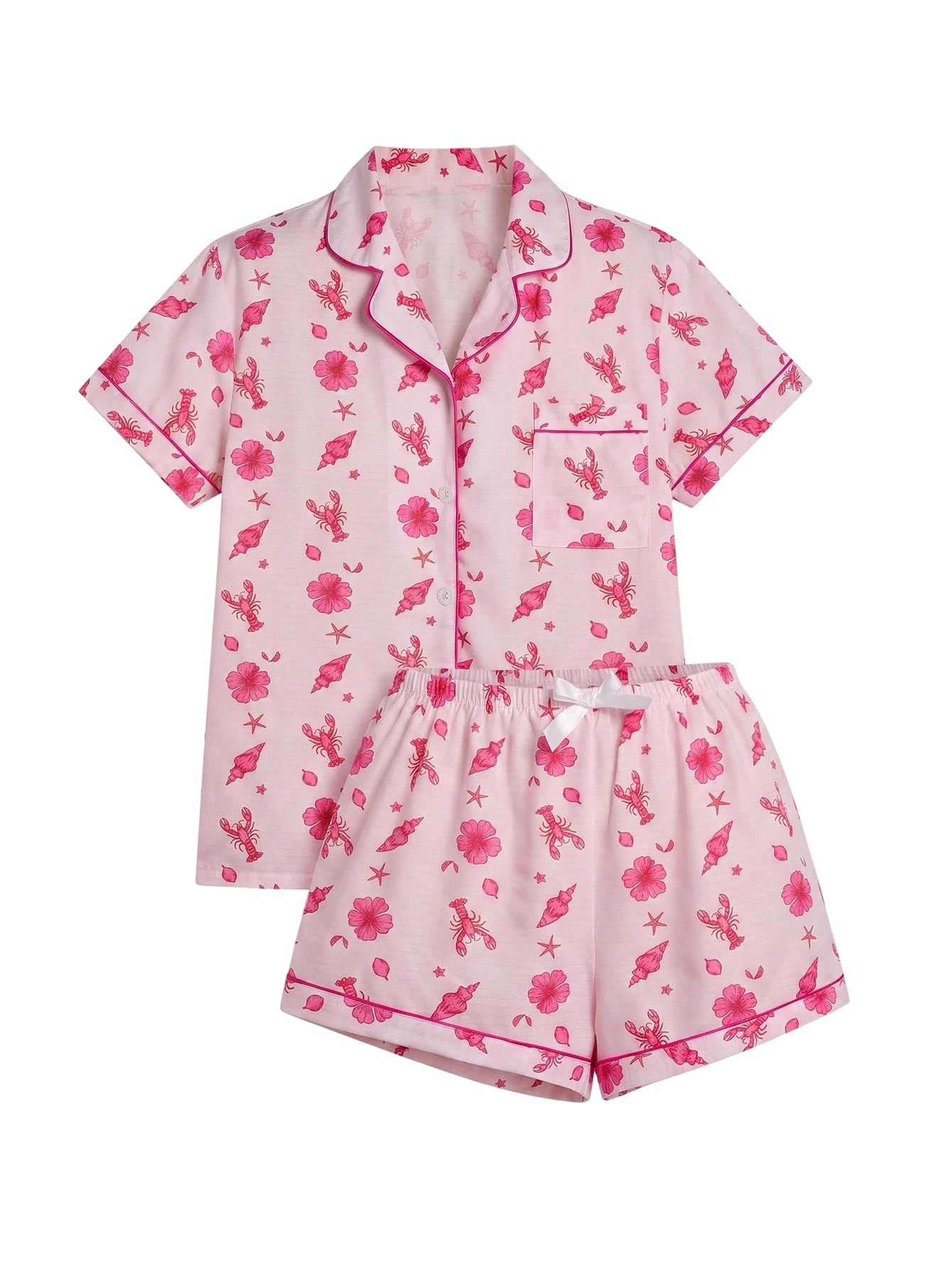 Verdusa Pajamas For Women Set 2 Piece Cute Pjs Sleepwear Lounge Sets
