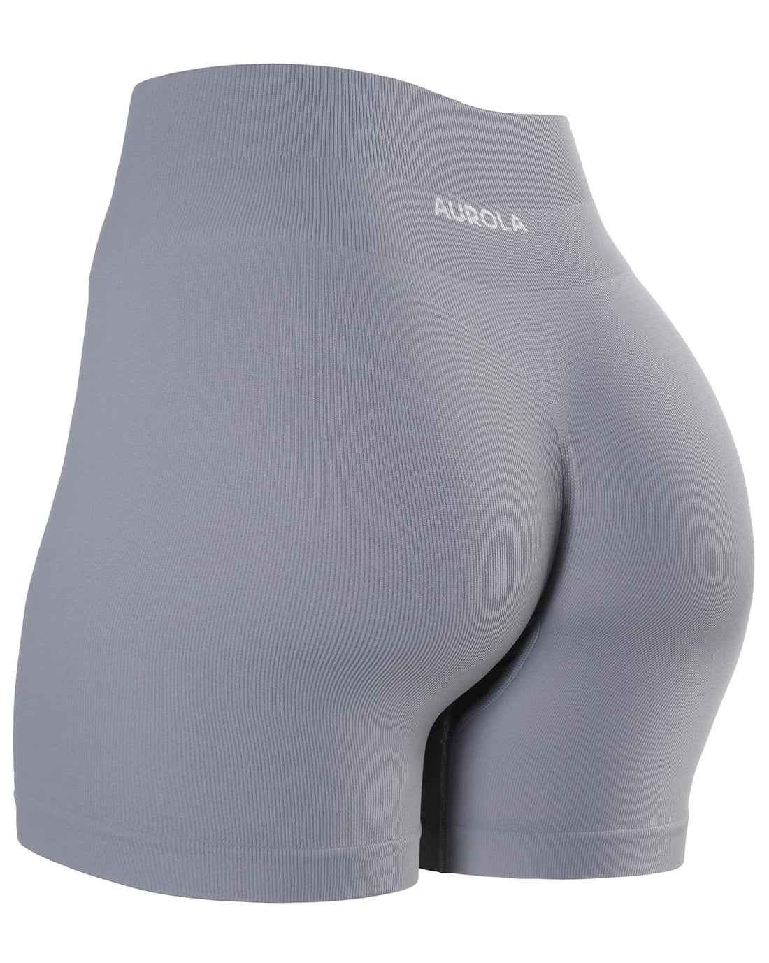 AUROLA Power Workout Shorts for Women Tummy Control Squat Proof Ribbed Thick Seamless Scrunch Active Short
