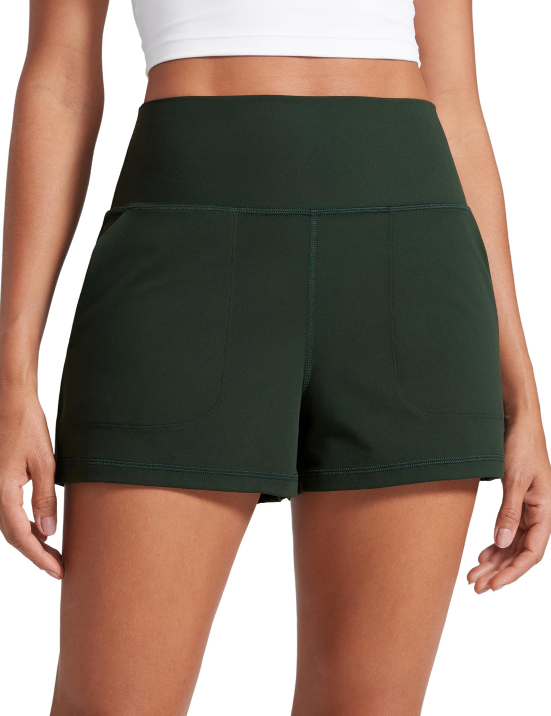 CRZ YOGA Butterlift Linerless Shorts 3" | High Waisted, Buttery Soft, Comfy, Yoga, Casual, Pockets, for Women