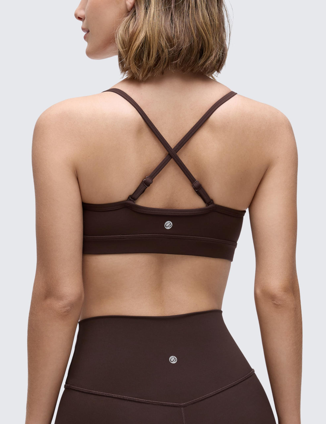 CRZ YOGA Butterluxe V Neck Sports Bras | Light Support, Removable Pads, Yoga, Extremely Soft, Square Back, Adjustable Spaghetti Straps, for Women