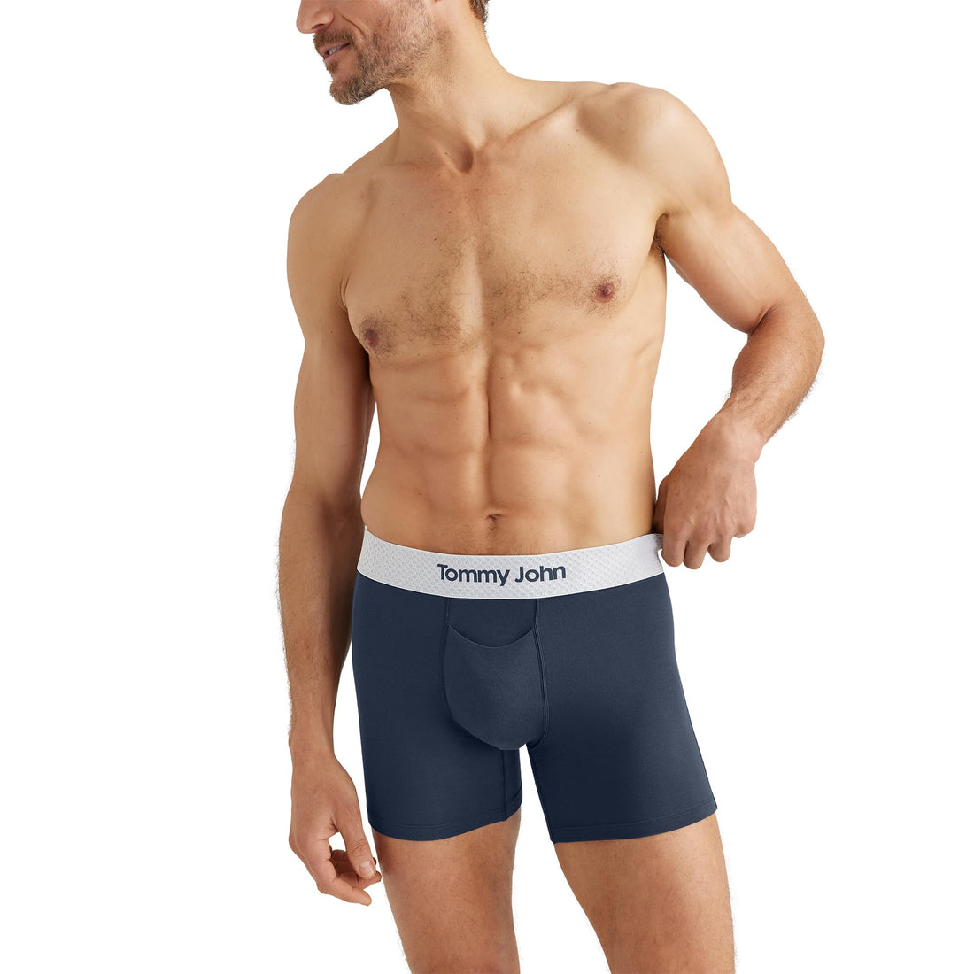 Tommy John Men's Trunk 4” Underwear, Second Skin Boxers with Supportive Contour Pouch, Soft, Breathable Stretch Fabric Boxers